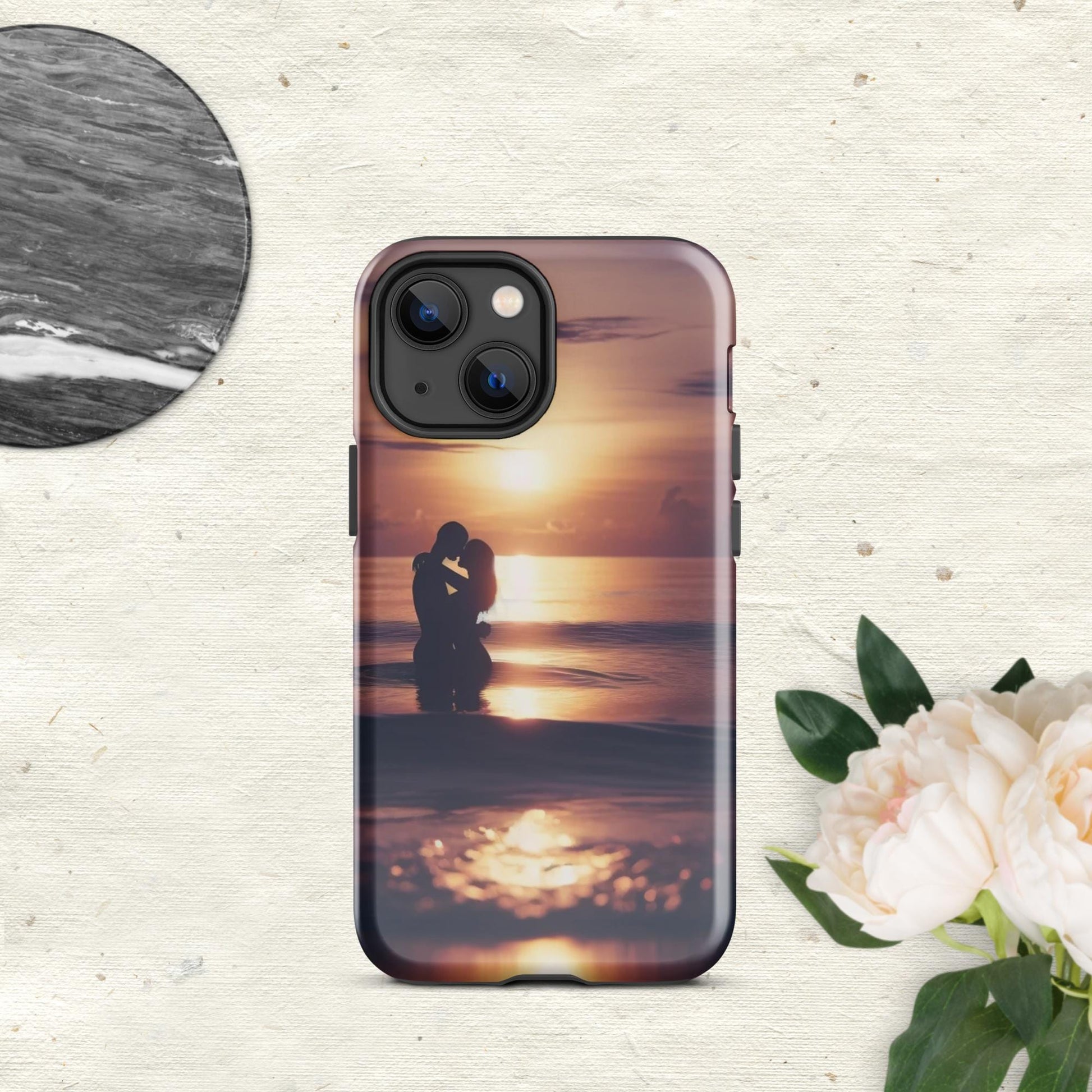 The Hologram Hook Up Glossy / iPhone 13 mini Sunset Love Tough Case for iPhone®