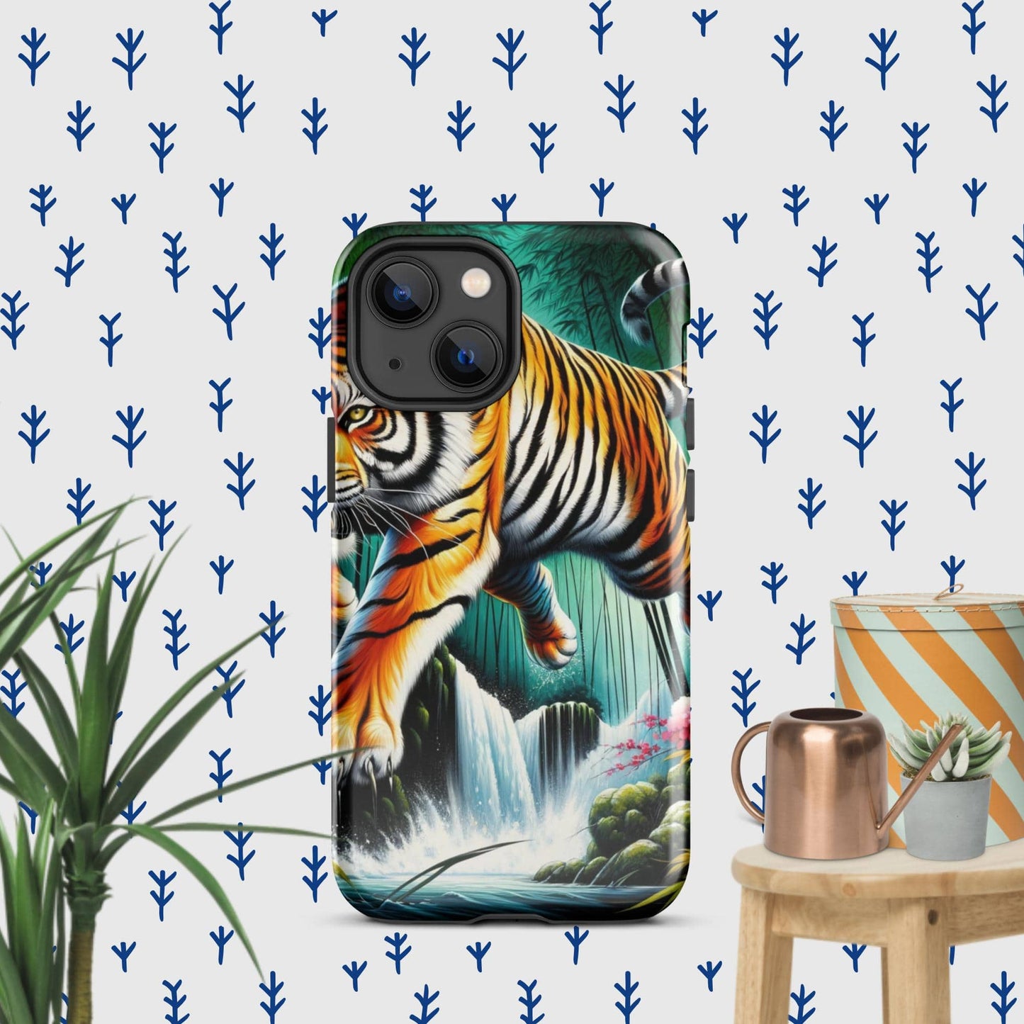 The Hologram Hook Up Glossy / iPhone 13 mini Tiger Tough Case for iPhone®