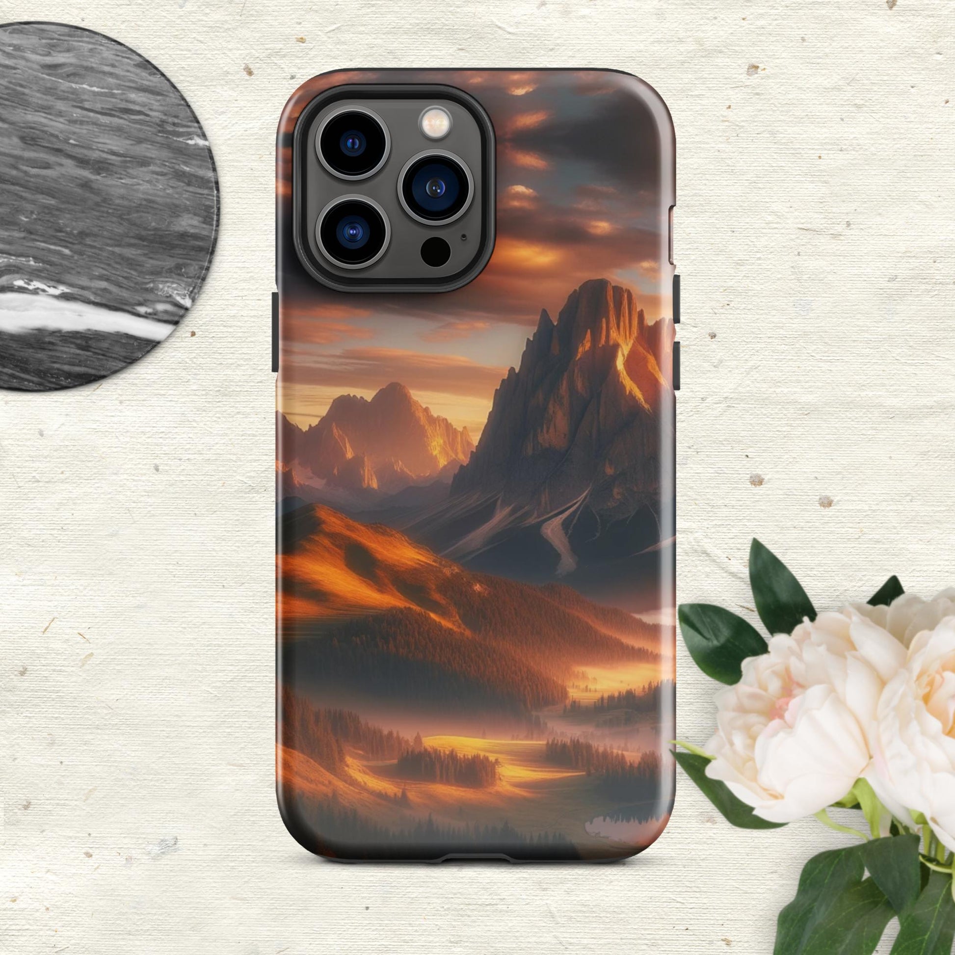 The Hologram Hook Up Glossy / iPhone 13 Pro Max Mountain Sunset Tough Case for iPhone®