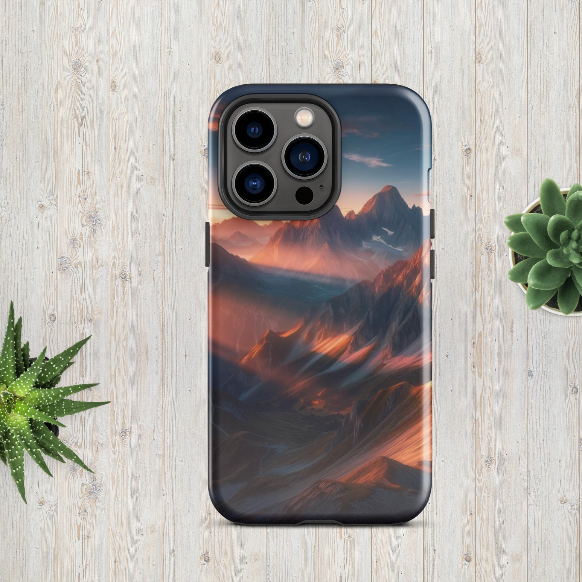 The Hologram Hook Up Glossy / iPhone 13 Pro Mountain Mornings Tough Case for iPhone®