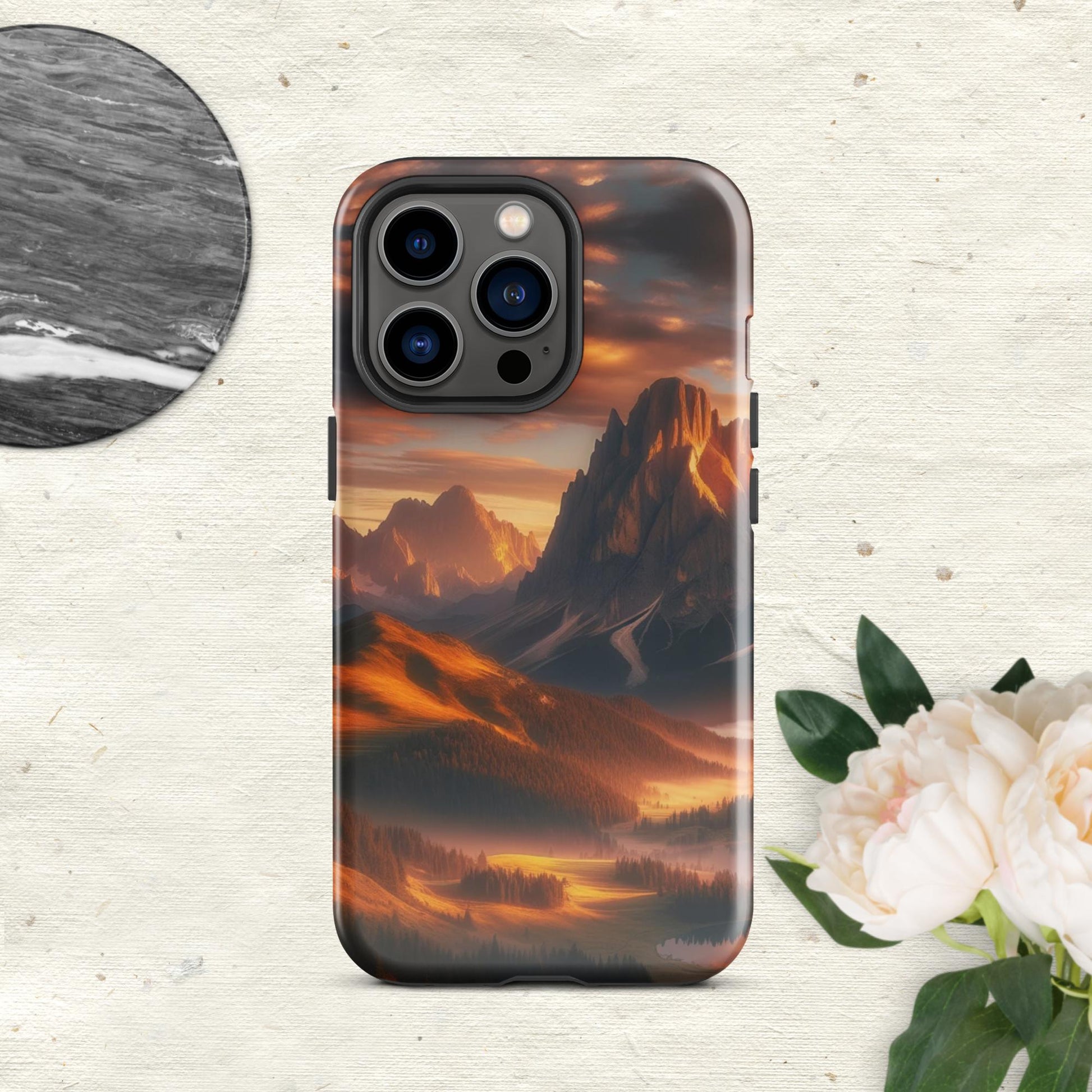 The Hologram Hook Up Glossy / iPhone 13 Pro Mountain Sunset Tough Case for iPhone®