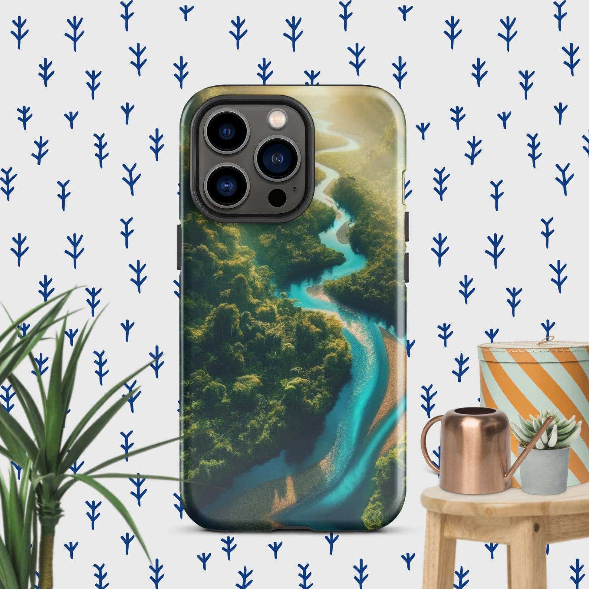 The Hologram Hook Up Glossy / iPhone 13 Pro Rainforest River Tough Case for iPhone®