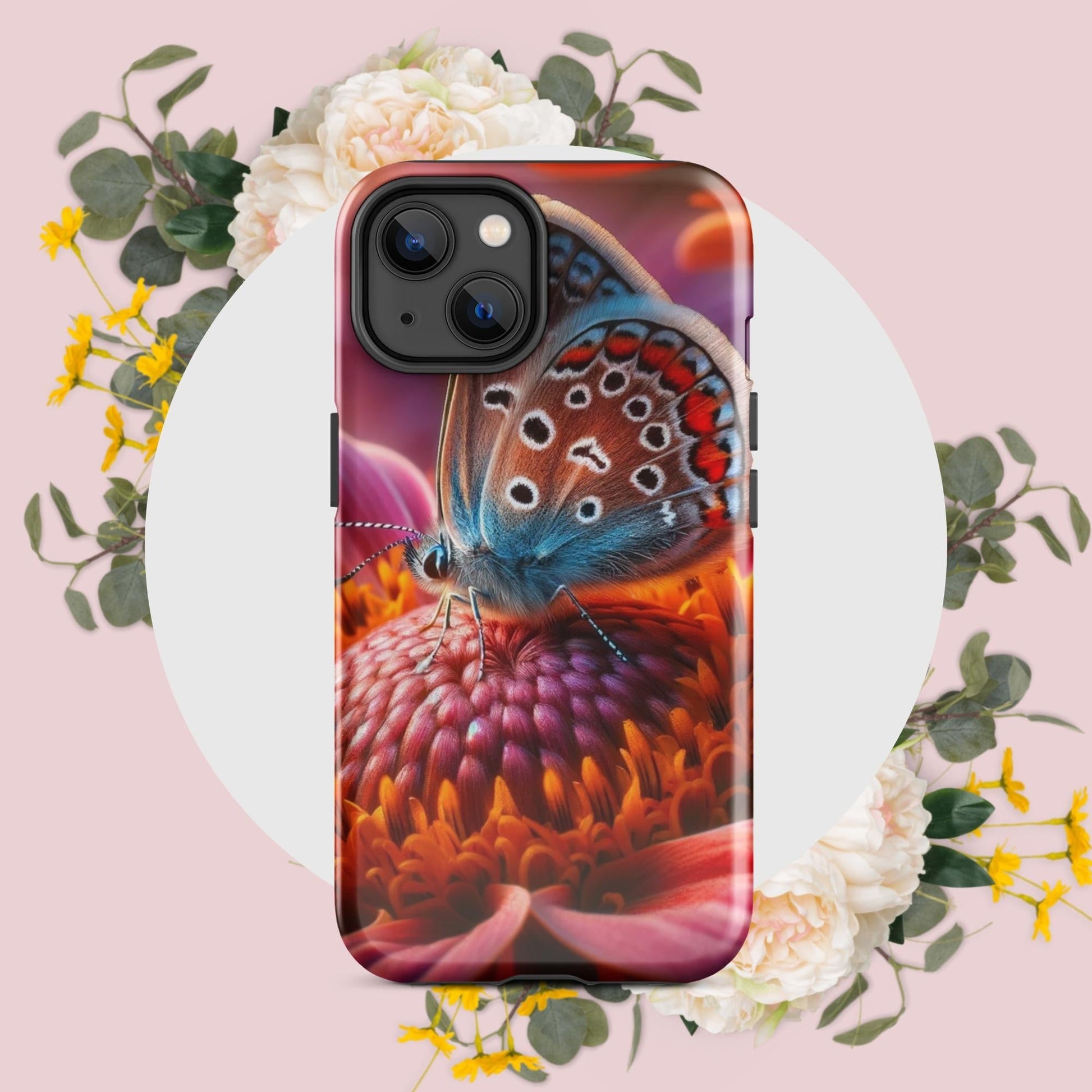 The Hologram Hook Up Glossy / iPhone 14 Butterfly Abode Tough Case for iPhone®