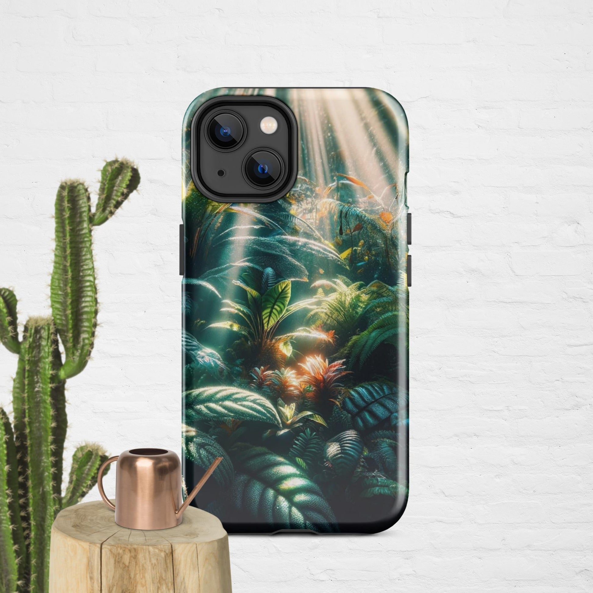 The Hologram Hook Up Glossy / iPhone 14 Jungle Sun Rays Tough Case for iPhone®