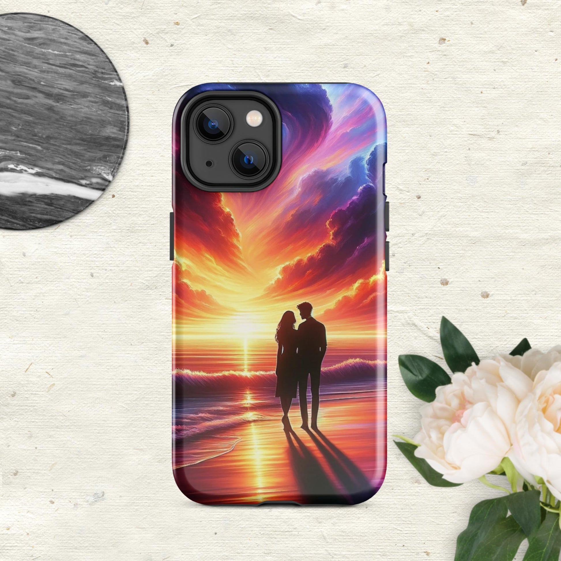 The Hologram Hook Up Glossy / iPhone 14 Lovers Sunset Tough Case for iPhone®