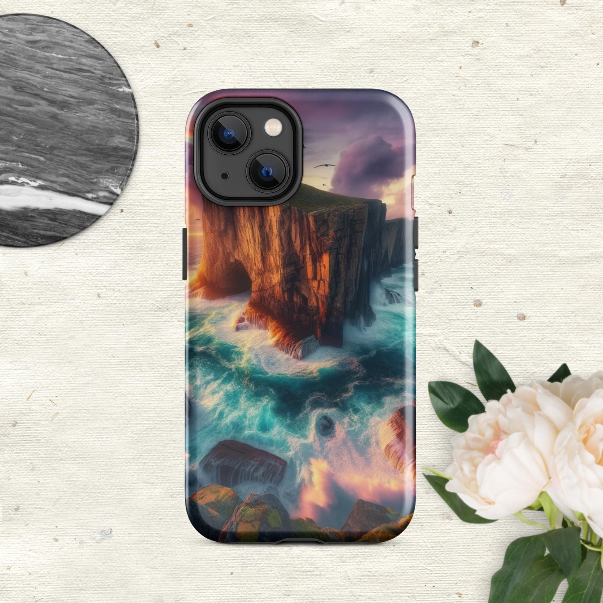 The Hologram Hook Up Glossy / iPhone 14 Ocean Cliff Tough Case for iPhone®