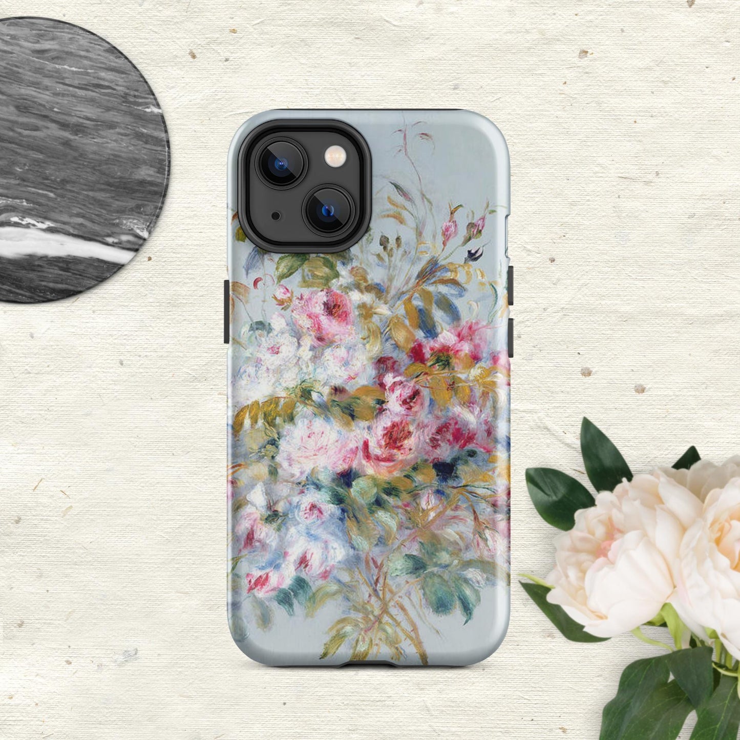 The Hologram Hook Up Glossy / iPhone 14 Pierre's Roses Tough Case for iPhone®