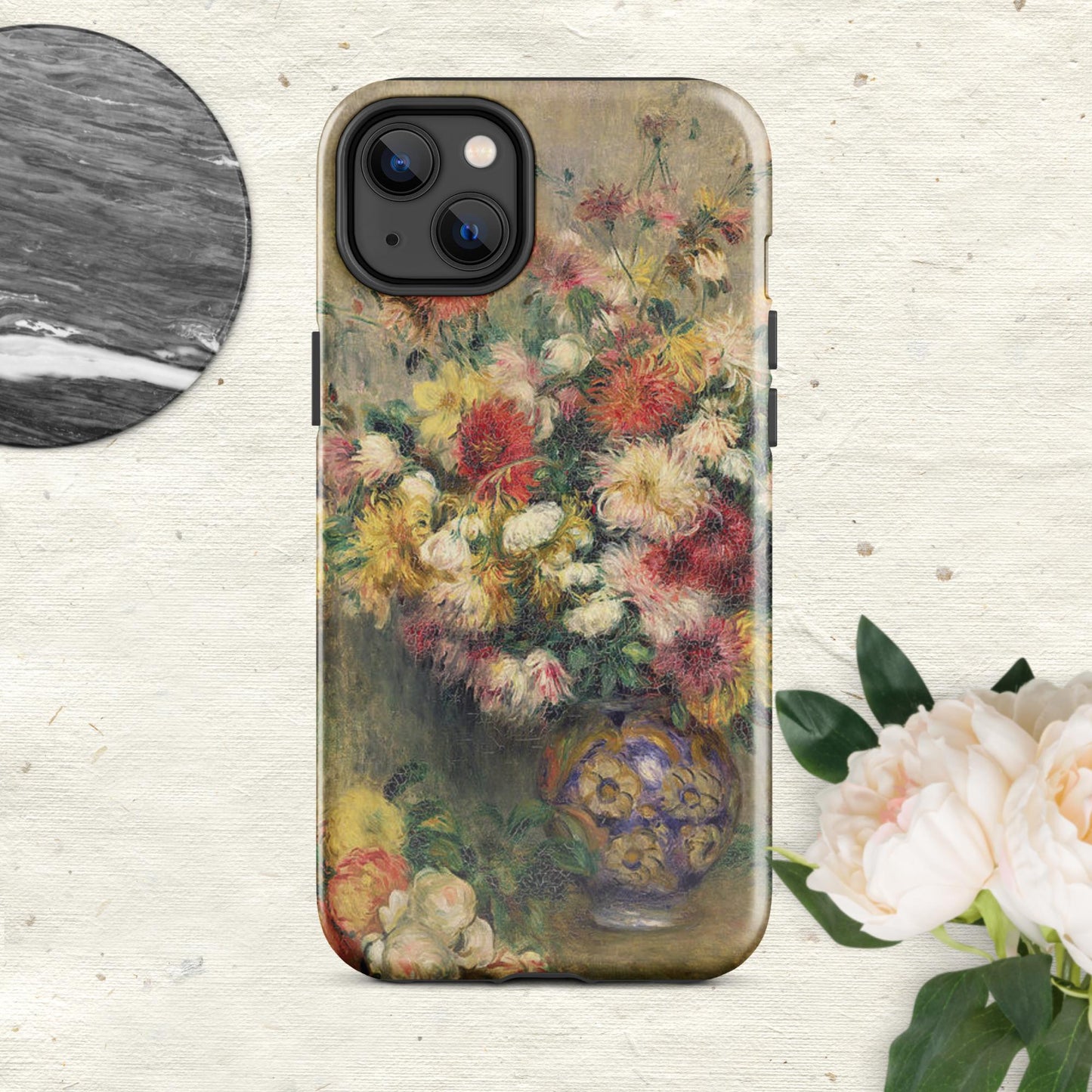 The Hologram Hook Up Glossy / iPhone 14 Plus Dahlias Renoir Tough Case for iPhone®