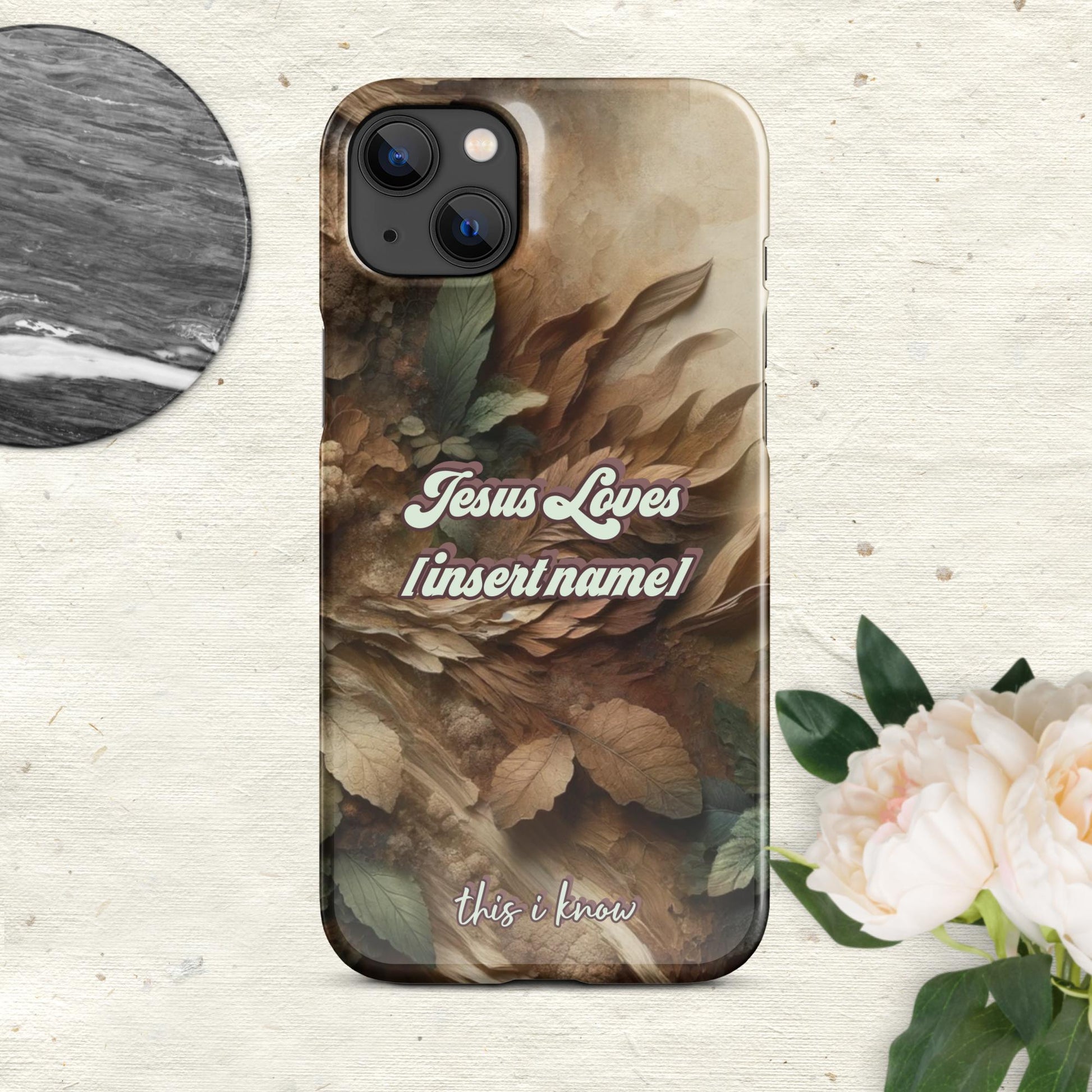 Trendyguard Glossy / iPhone 14 Plus Jesus Loves [insertname] This I Know | Custom Snap case for iPhone®