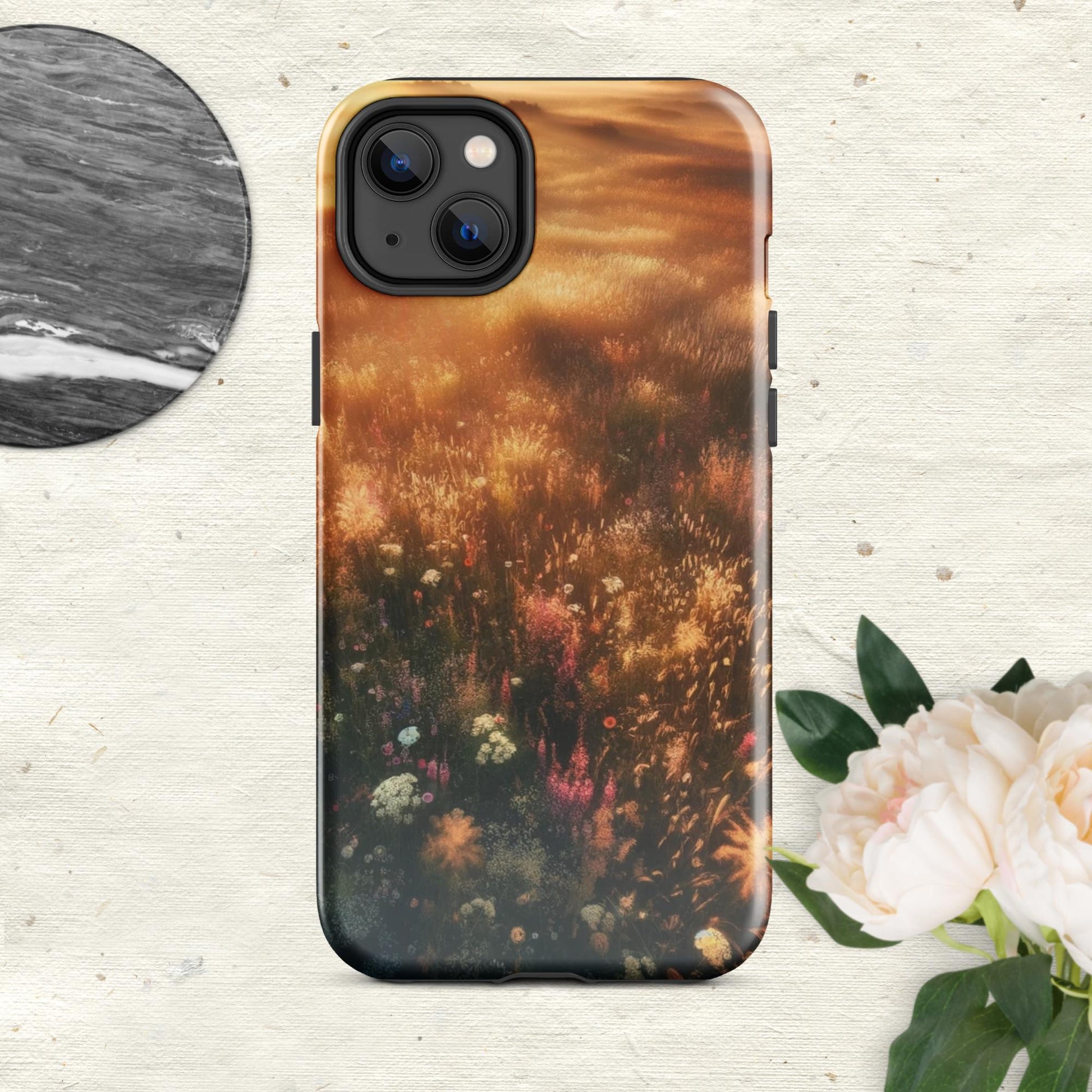 The Hologram Hook Up Glossy / iPhone 14 Plus Morning Meadows Tough Case for iPhone®