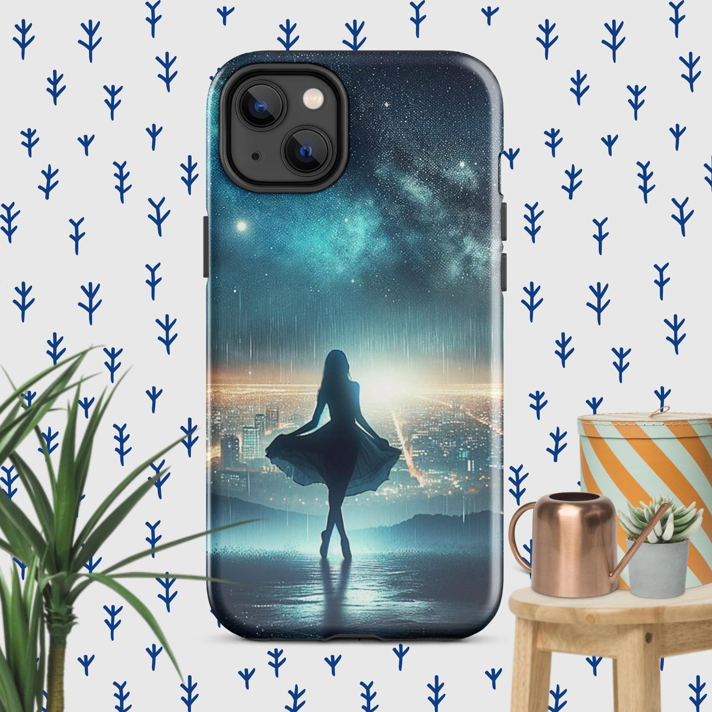 The Hologram Hook Up Glossy / iPhone 14 Plus Night Dance Tough Case for iPhone®