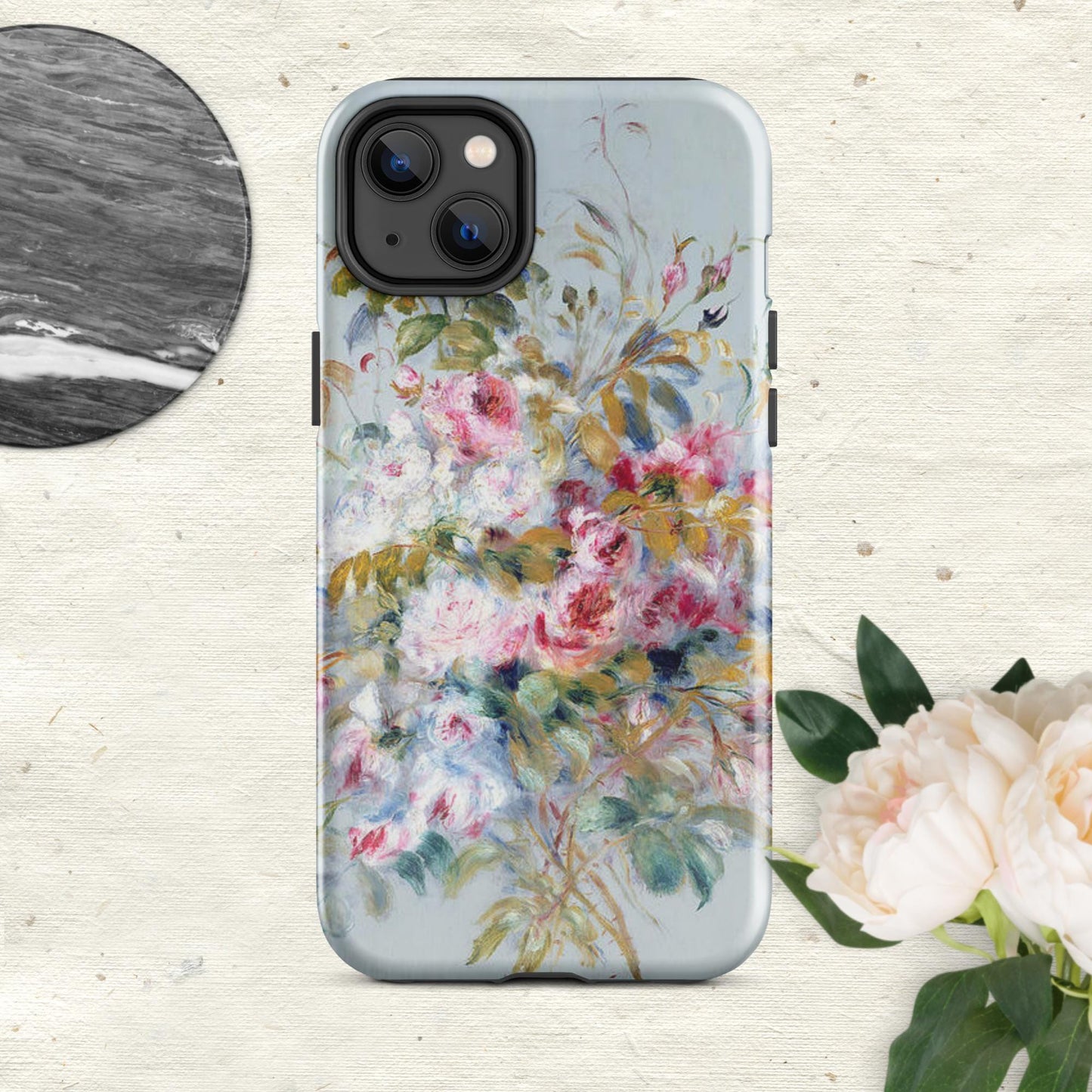 The Hologram Hook Up Glossy / iPhone 14 Plus Pierre's Roses Tough Case for iPhone®