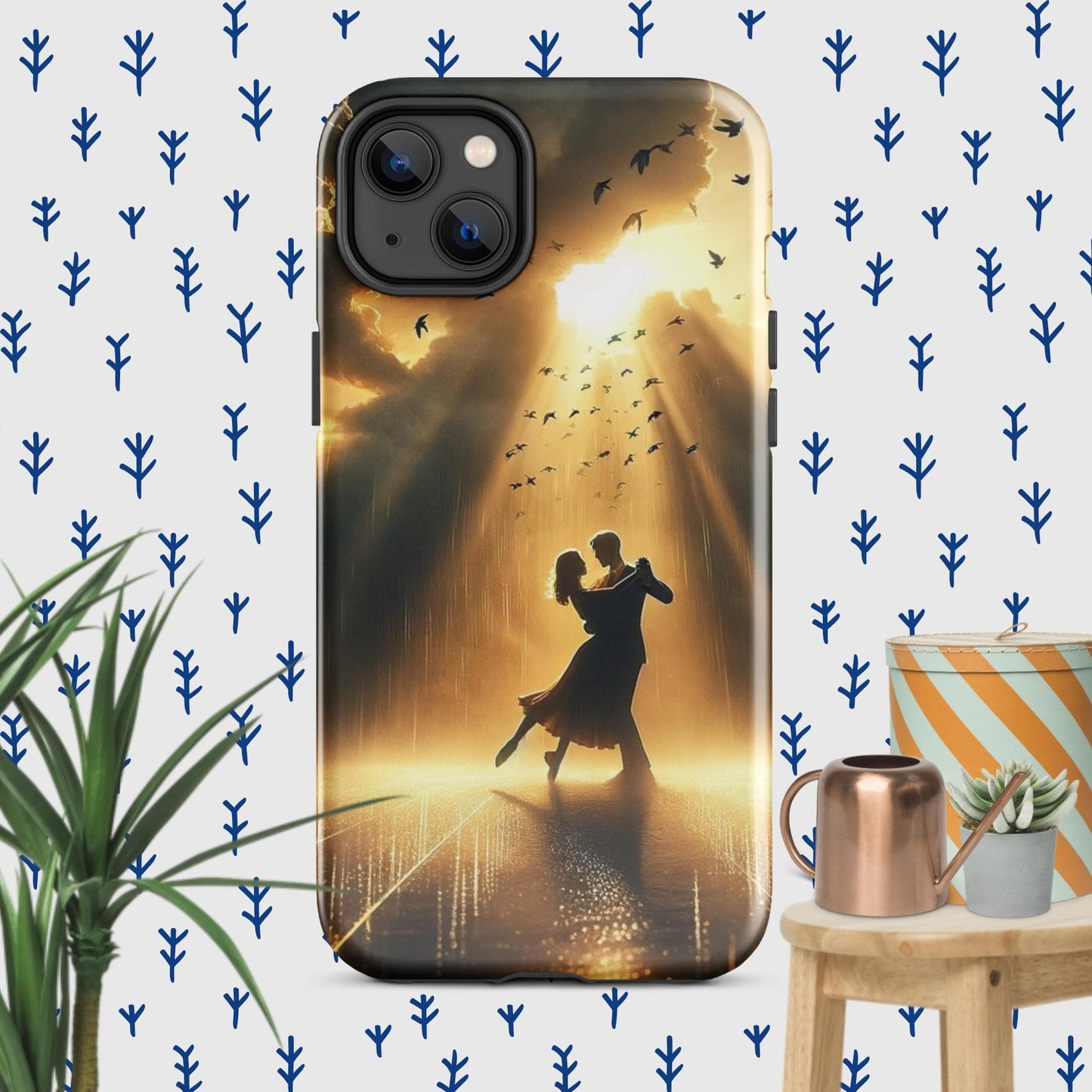 The Hologram Hook Up Glossy / iPhone 14 Plus Rain Dance Tough Case for iPhone®