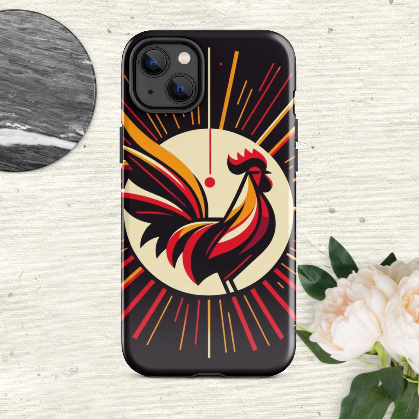 The Hologram Hook Up Glossy / iPhone 14 Plus Rooster Icon Tough Case for iPhone®