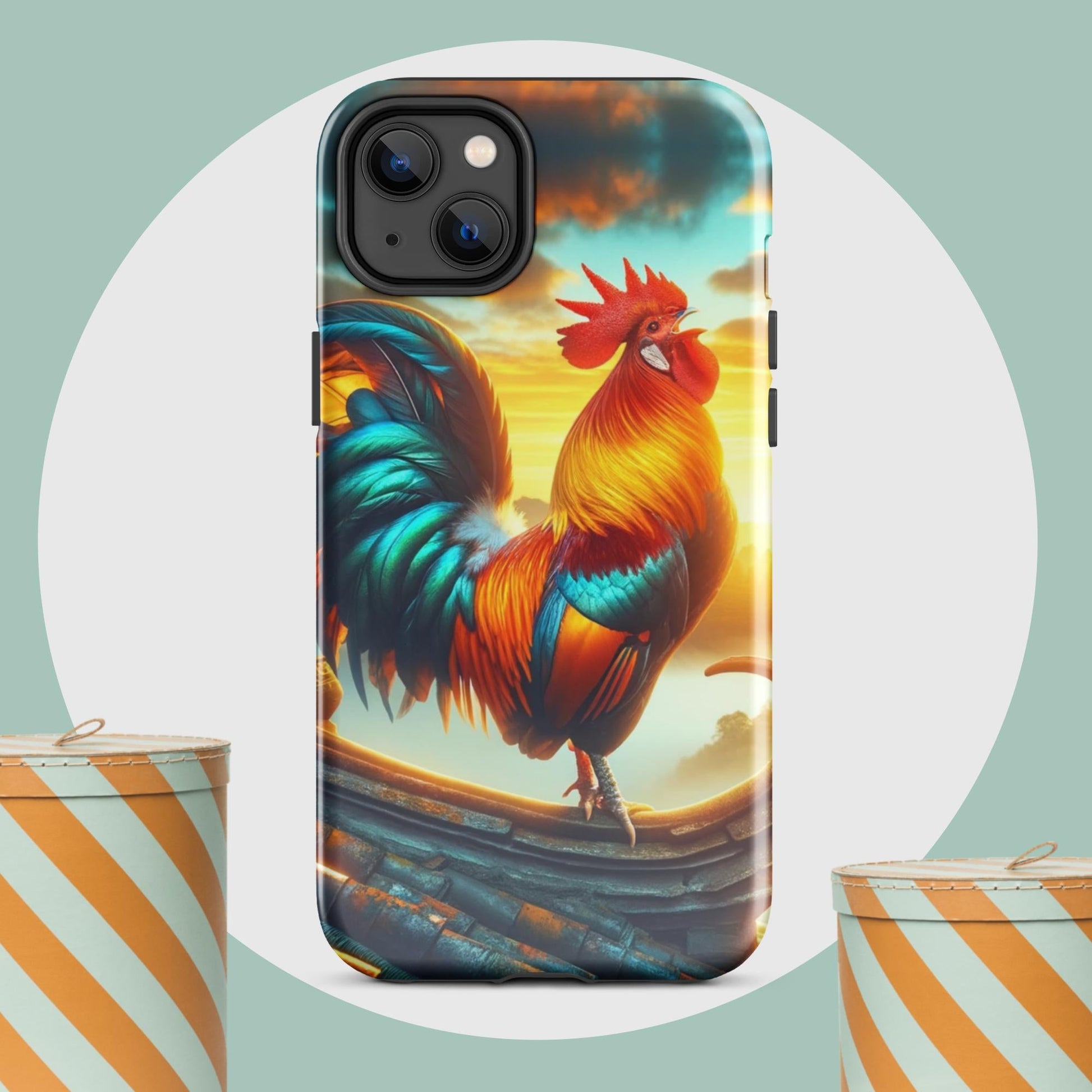The Hologram Hook Up Glossy / iPhone 14 Plus Rooster Tough Case for iPhone®