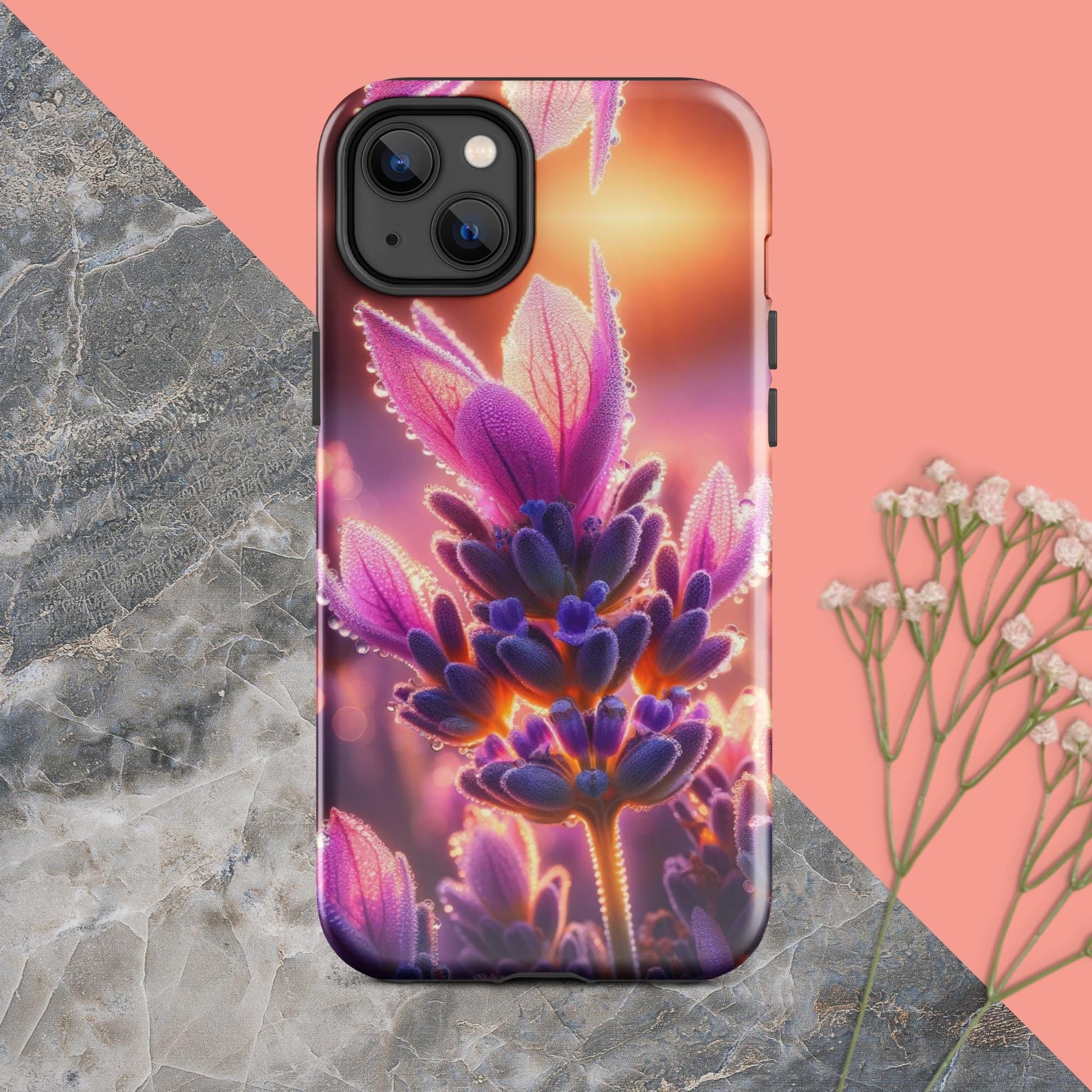 The Hologram Hook Up Glossy / iPhone 14 Plus Sunrise Lavender Tough Case for iPhone®