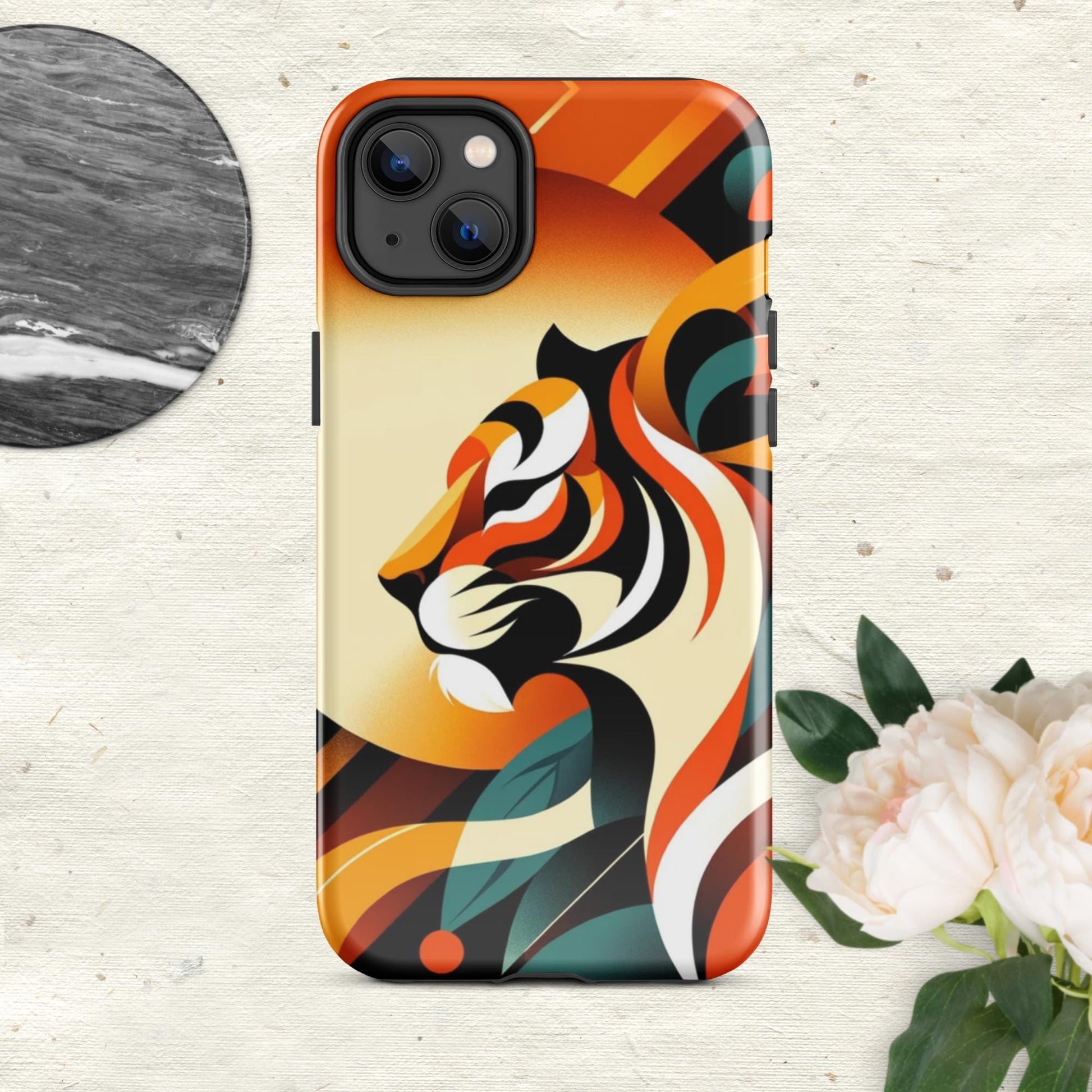 The Hologram Hook Up Glossy / iPhone 14 Plus Tiger Icon Tough Case for iPhone®