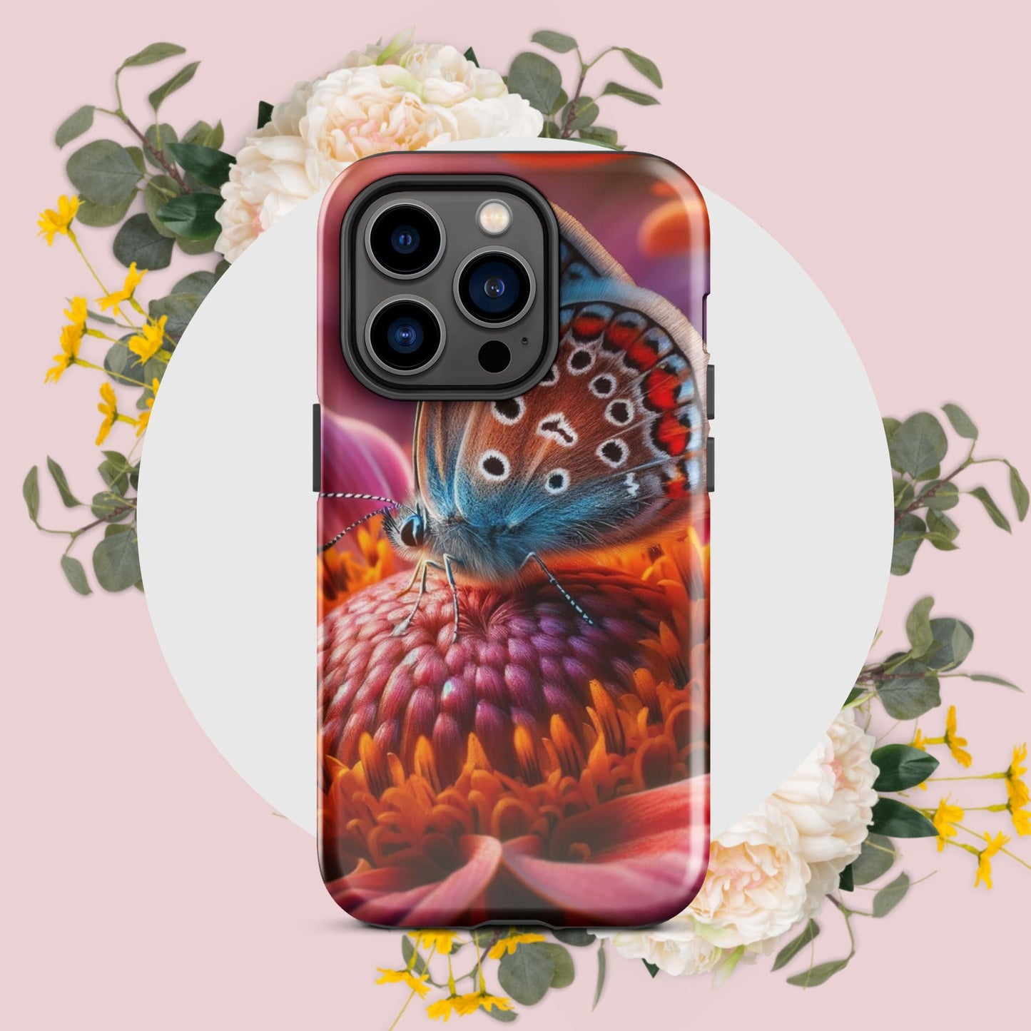 The Hologram Hook Up Glossy / iPhone 14 Pro Butterfly Abode Tough Case for iPhone®