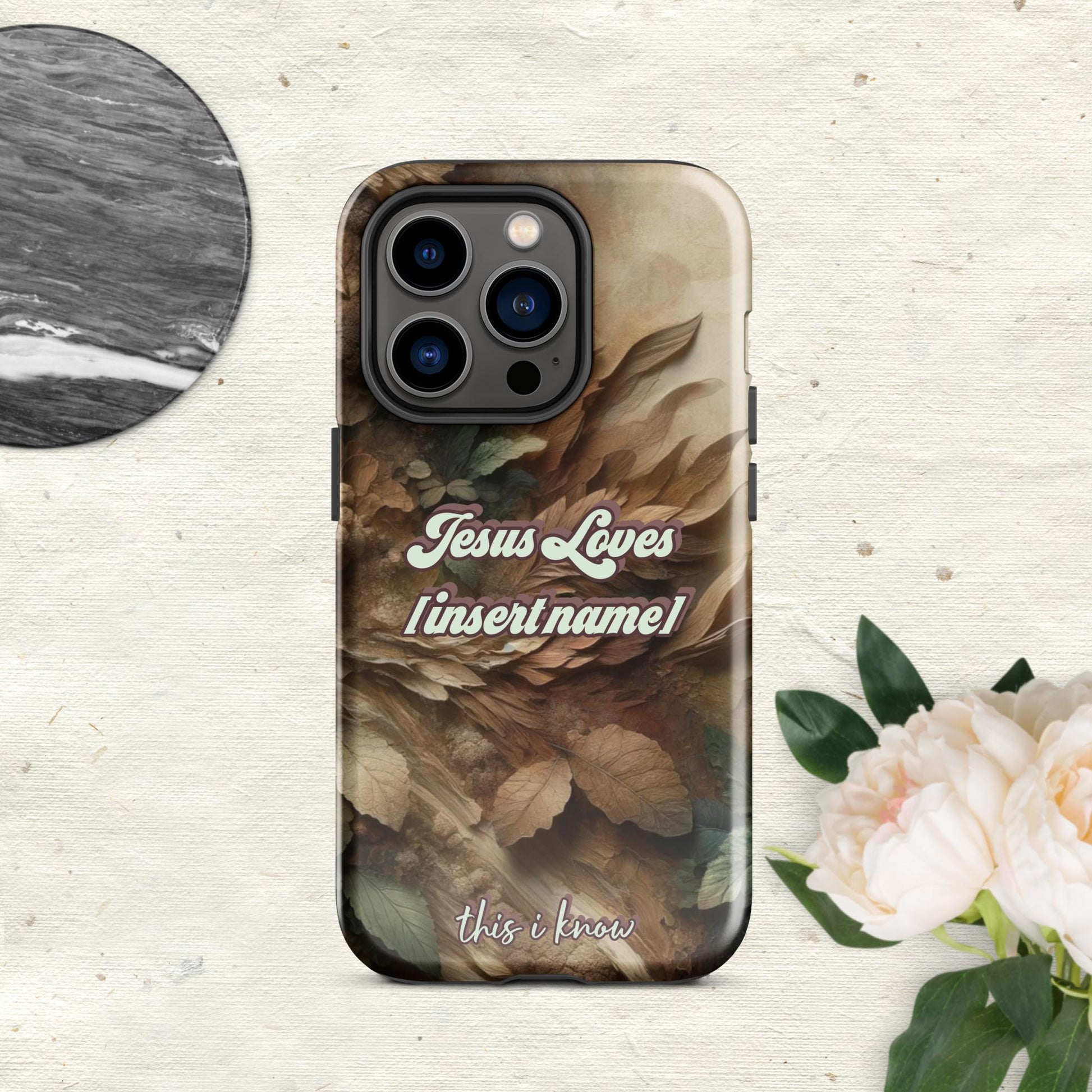 Trendyguard Glossy / iPhone 14 Pro Jesus Loves [insertname] This I Know | Custom Tough Case for iPhone®
