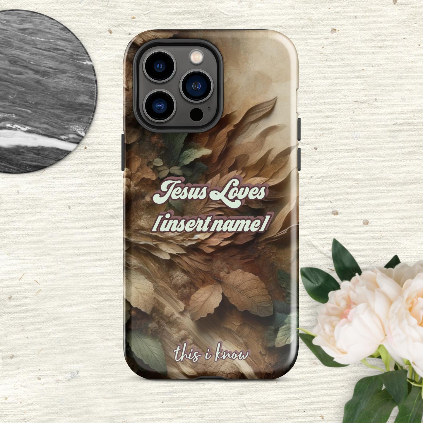 Trendyguard Glossy / iPhone 14 Pro Max Jesus Loves [insertname] This I Know | Custom Tough Case for iPhone®