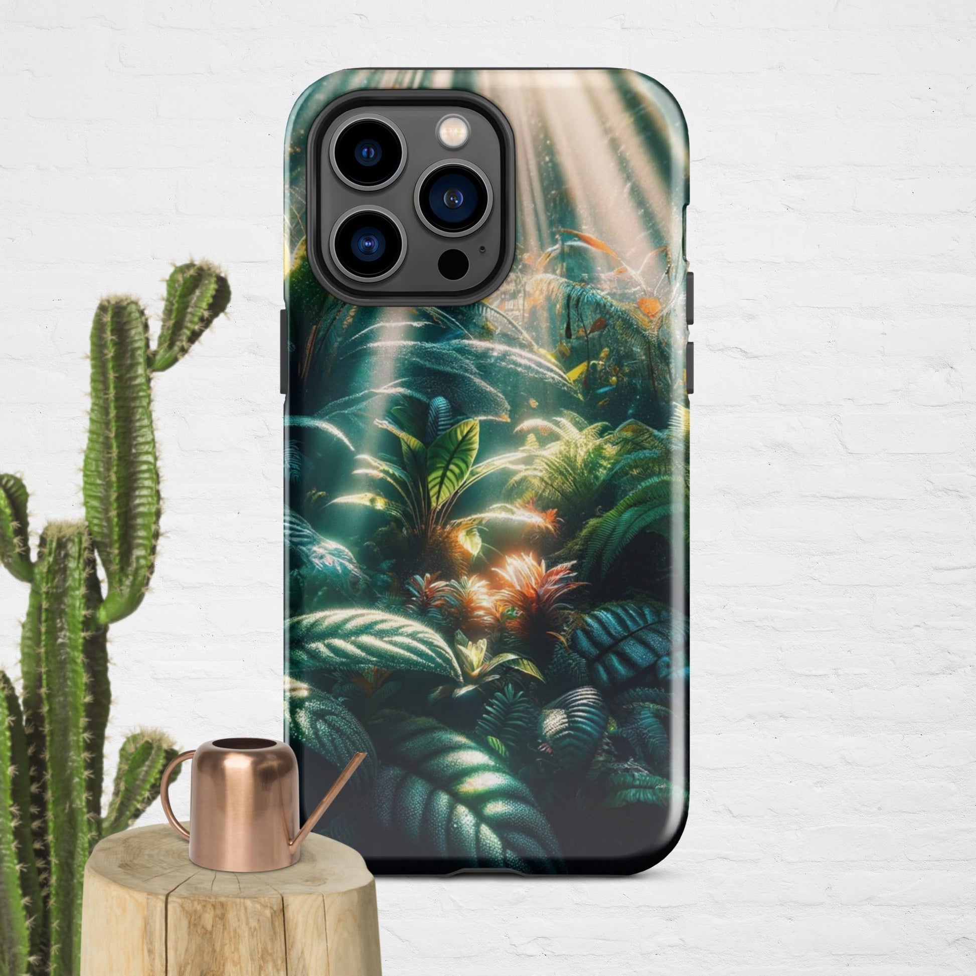 The Hologram Hook Up Glossy / iPhone 14 Pro Max Jungle Sun Rays Tough Case for iPhone®