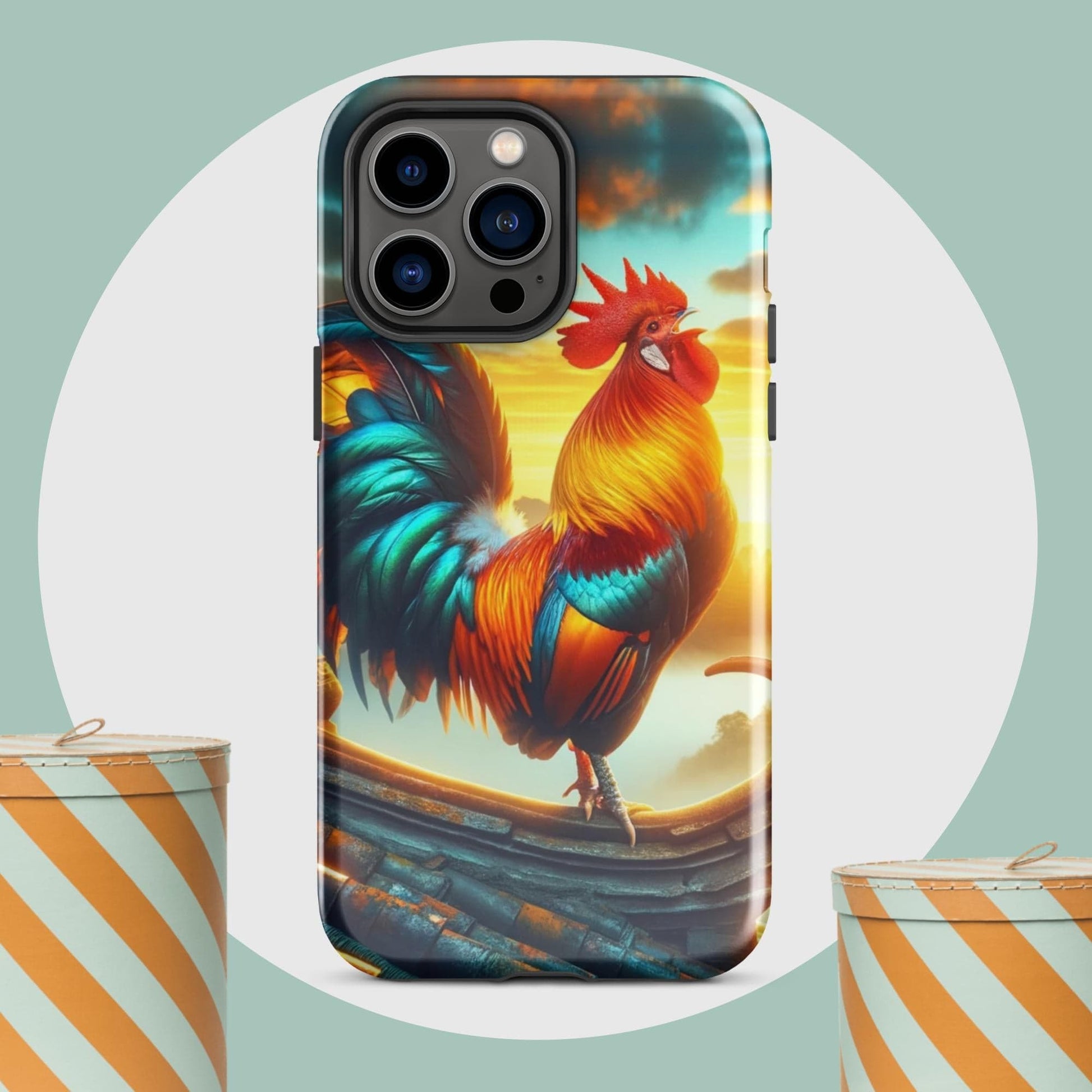 The Hologram Hook Up Glossy / iPhone 14 Pro Max Rooster Tough Case for iPhone®