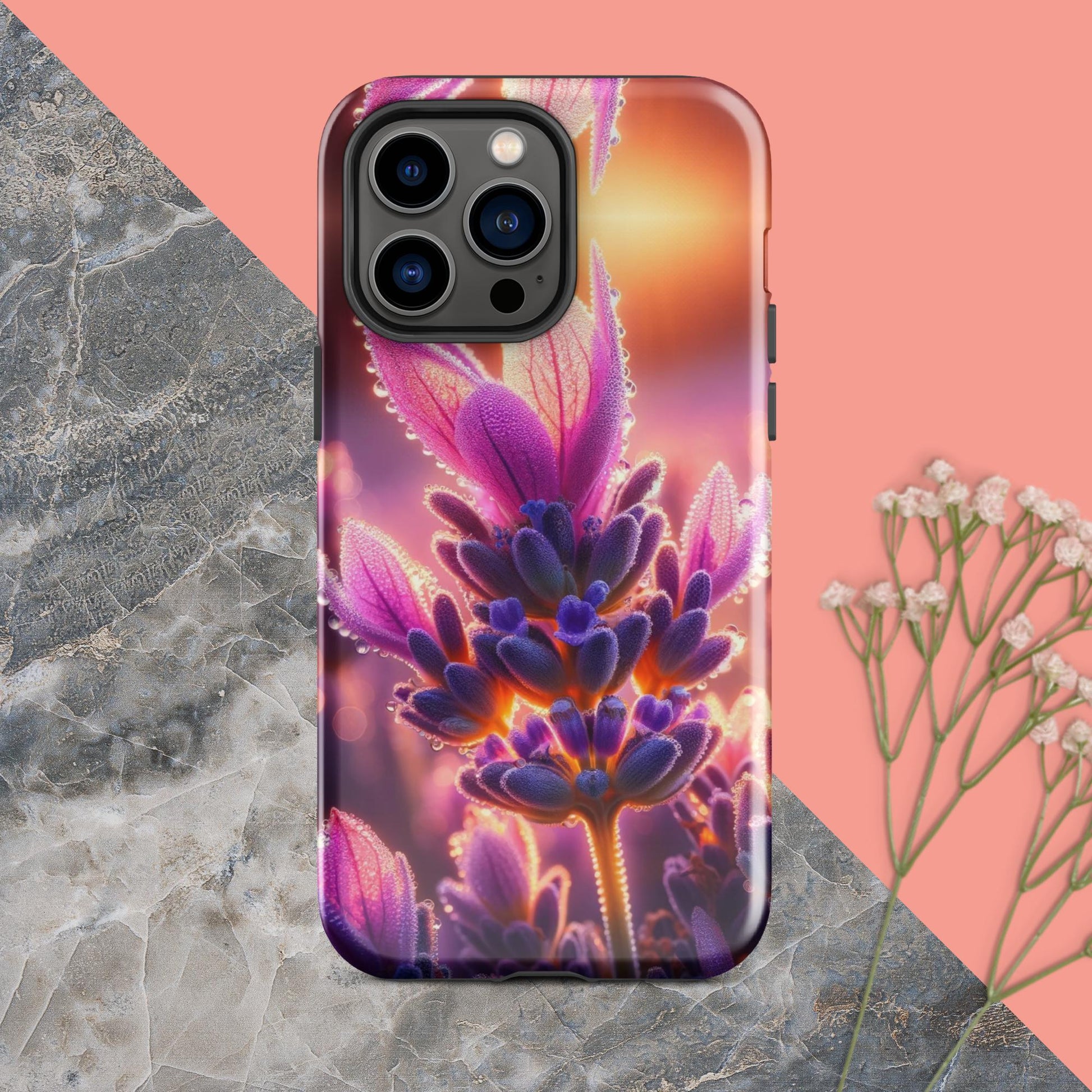 The Hologram Hook Up Glossy / iPhone 14 Pro Max Sunrise Lavender Tough Case for iPhone®