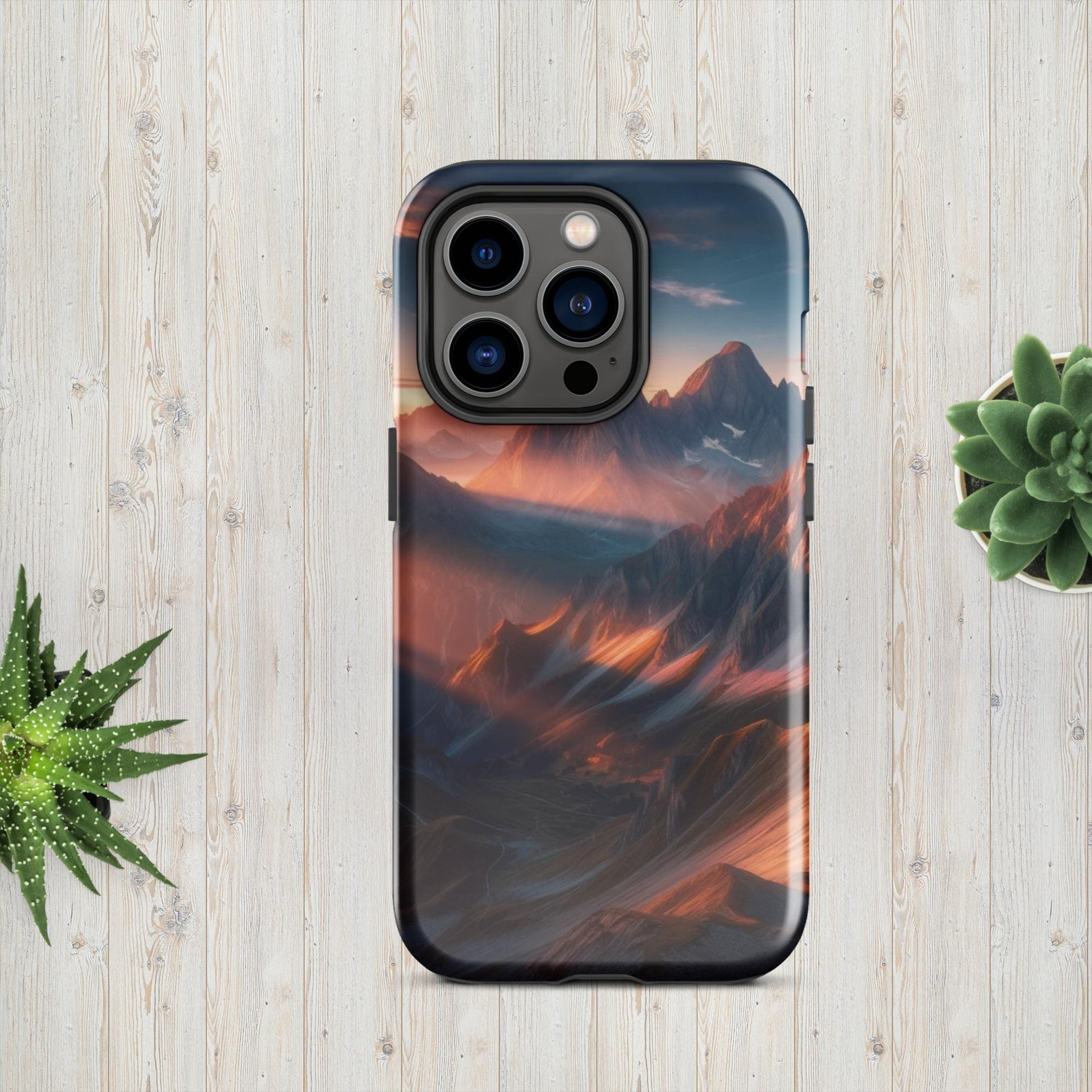 The Hologram Hook Up Glossy / iPhone 14 Pro Mountain Mornings Tough Case for iPhone®