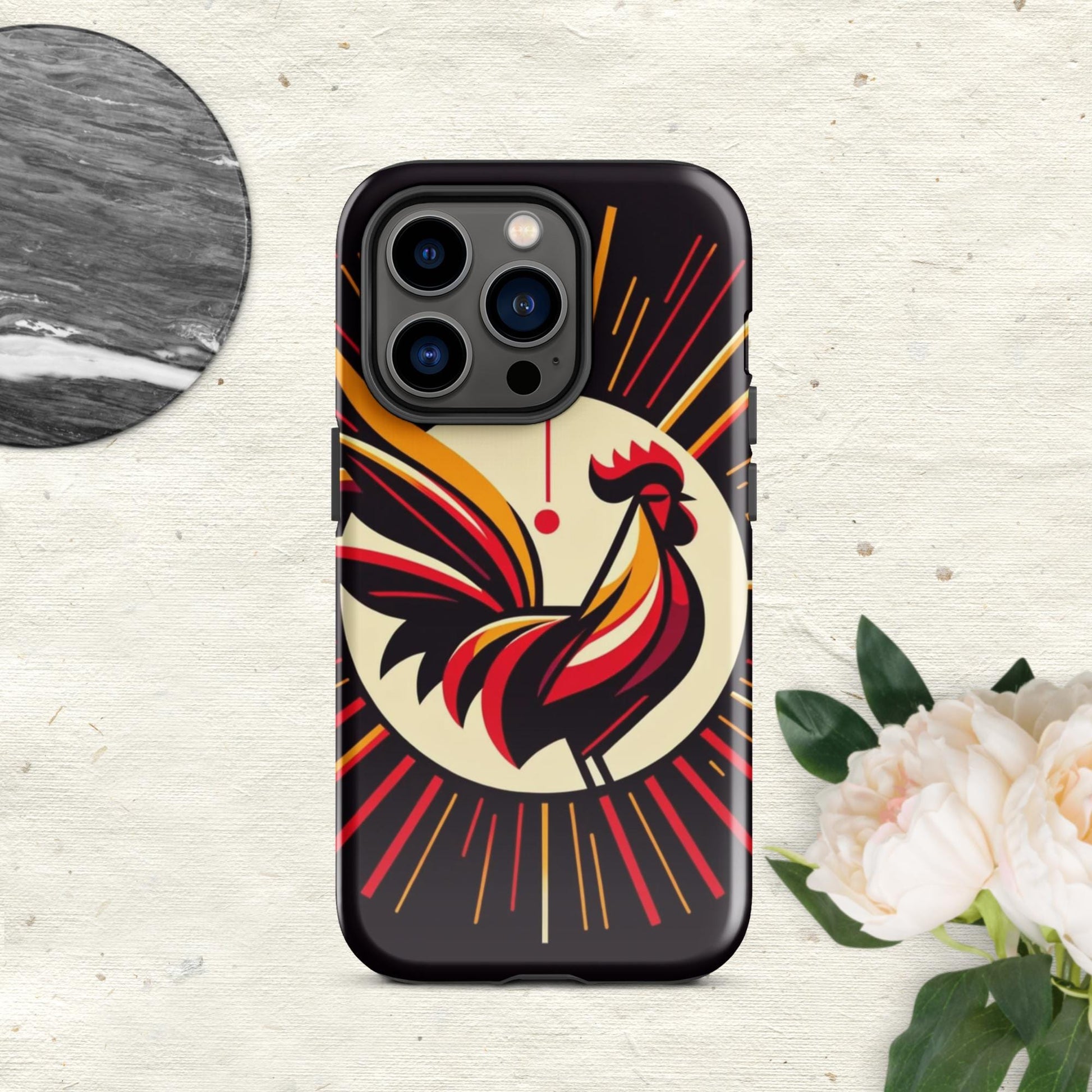 The Hologram Hook Up Glossy / iPhone 14 Pro Rooster Icon Tough Case for iPhone®