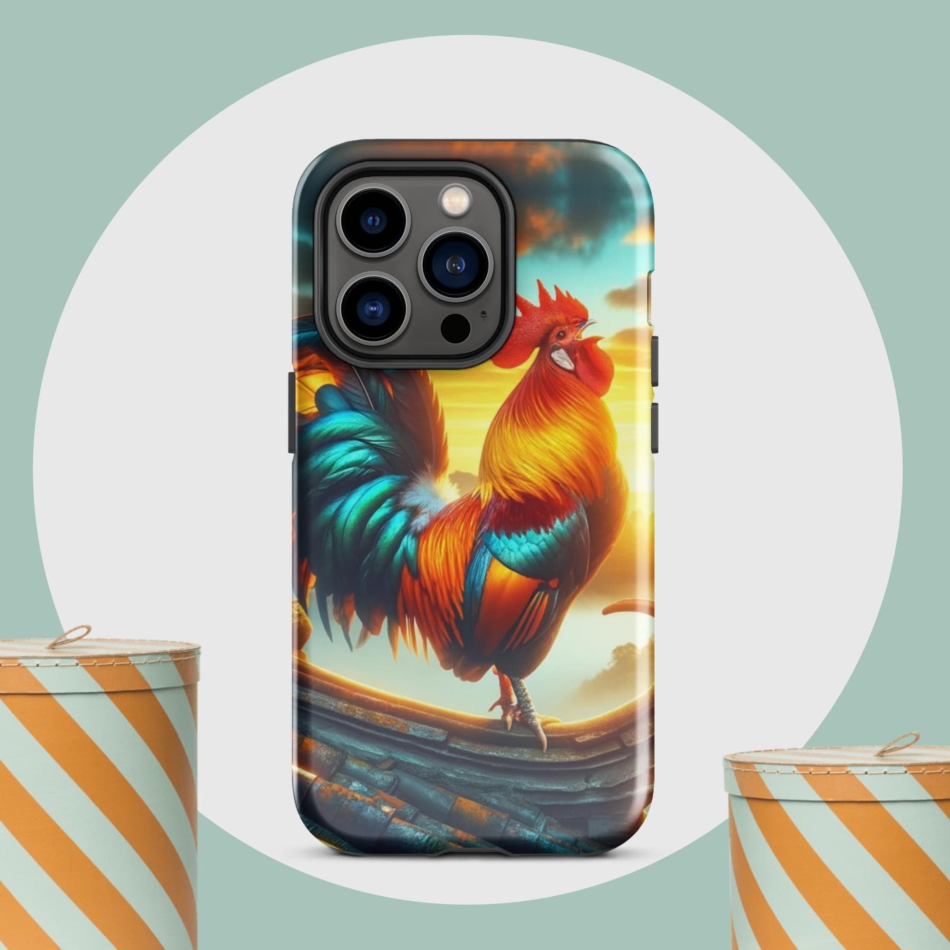 The Hologram Hook Up Glossy / iPhone 14 Pro Rooster Tough Case for iPhone®