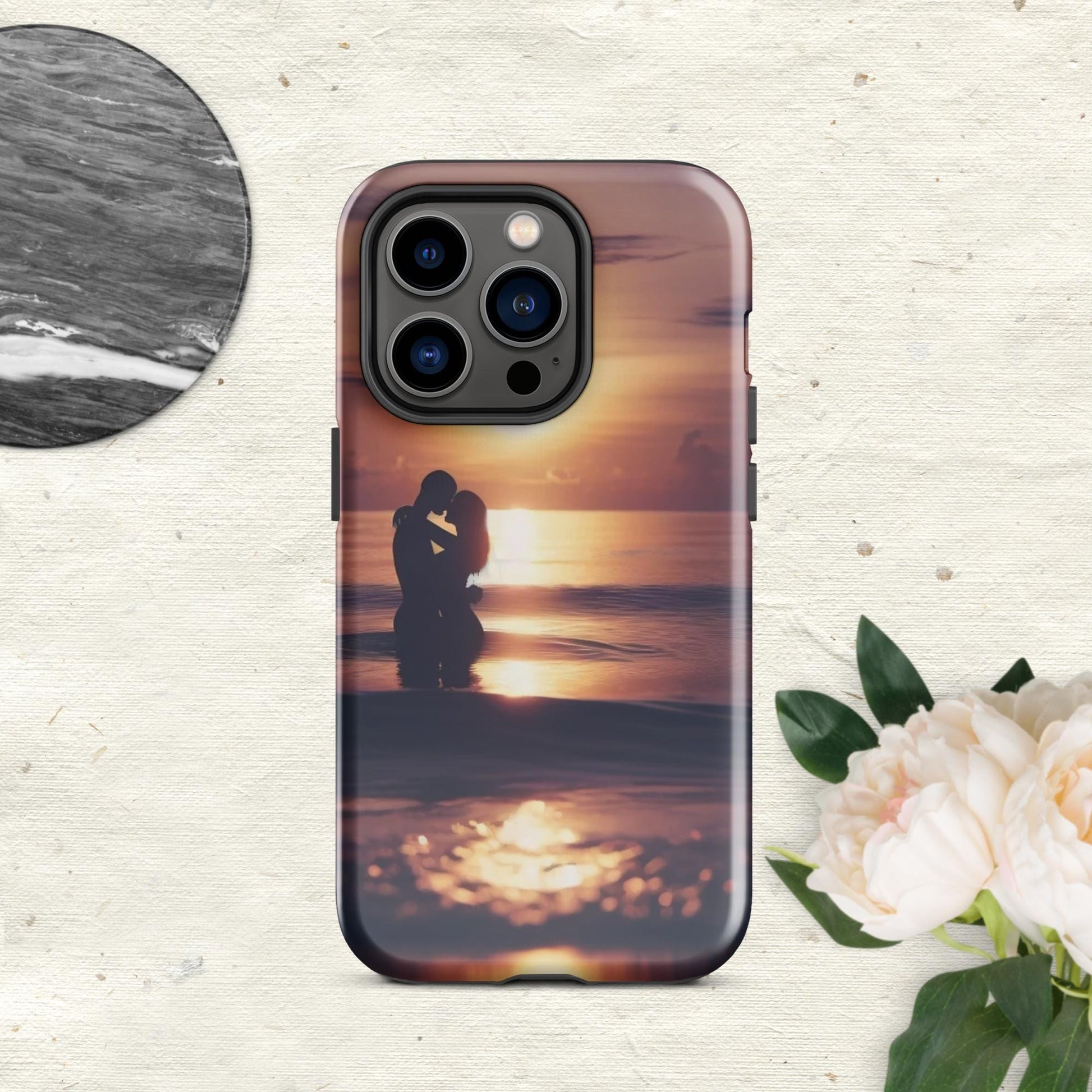 The Hologram Hook Up Glossy / iPhone 14 Pro Sunset Love Tough Case for iPhone®