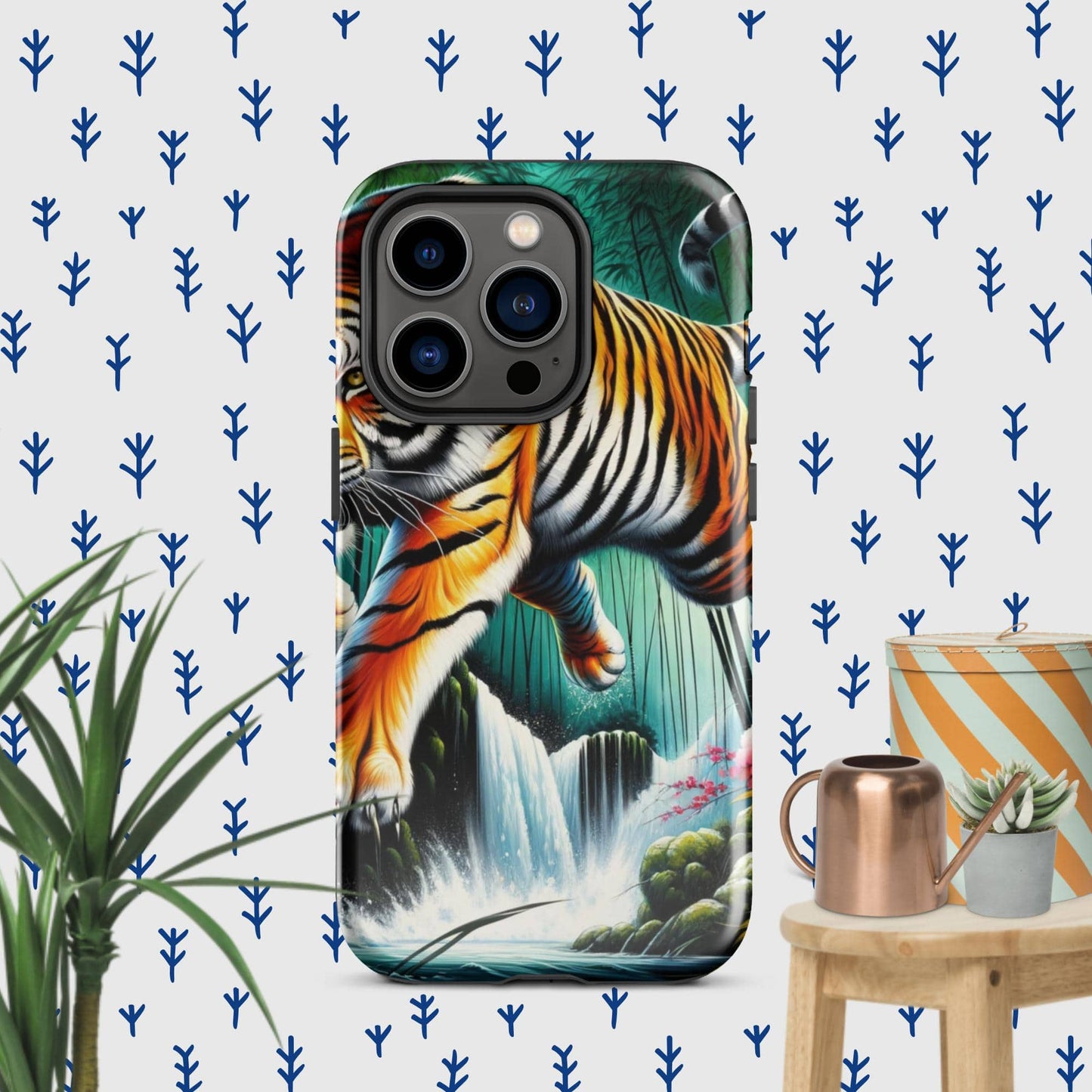 The Hologram Hook Up Glossy / iPhone 14 Pro Tiger Tough Case for iPhone®