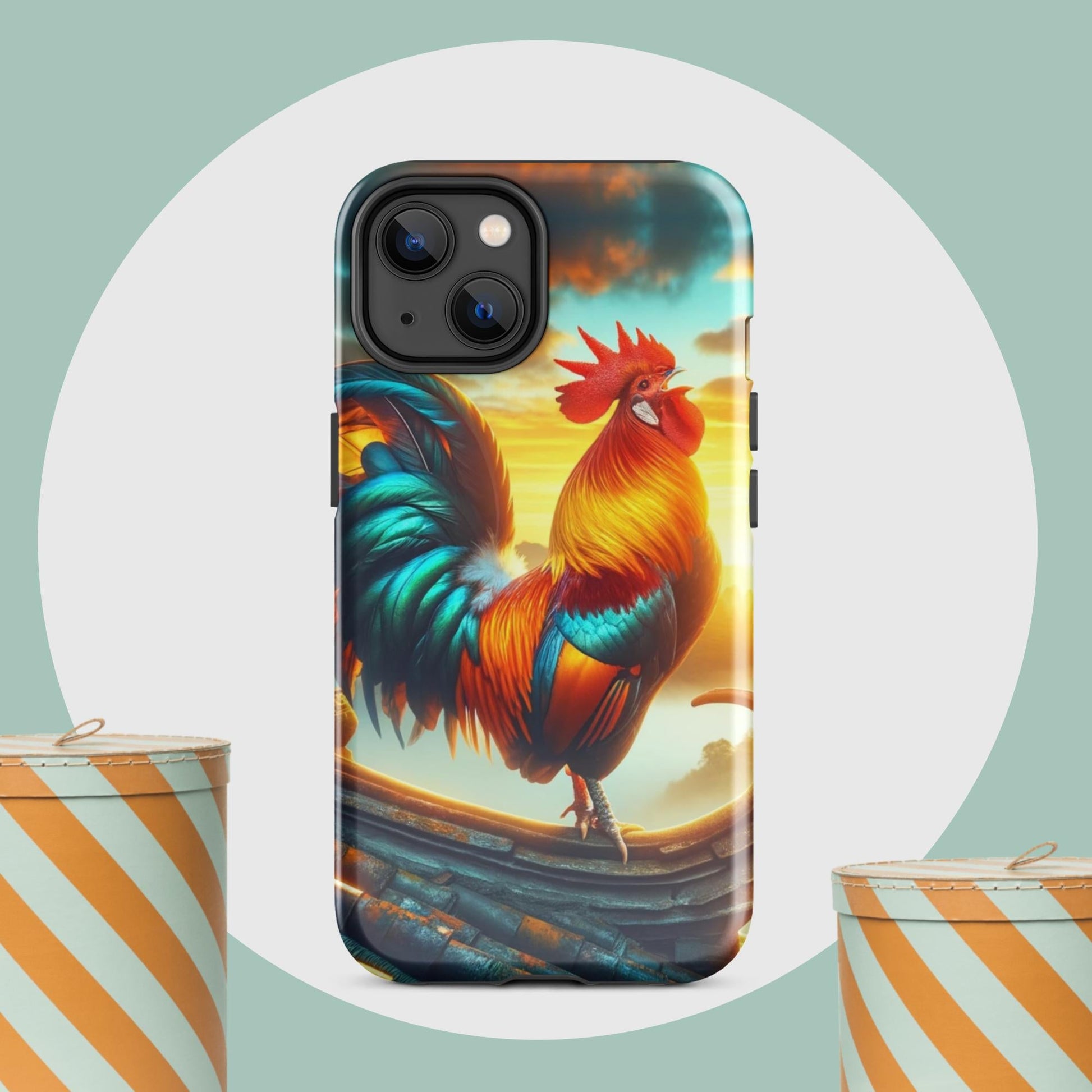 The Hologram Hook Up Glossy / iPhone 14 Rooster Tough Case for iPhone®
