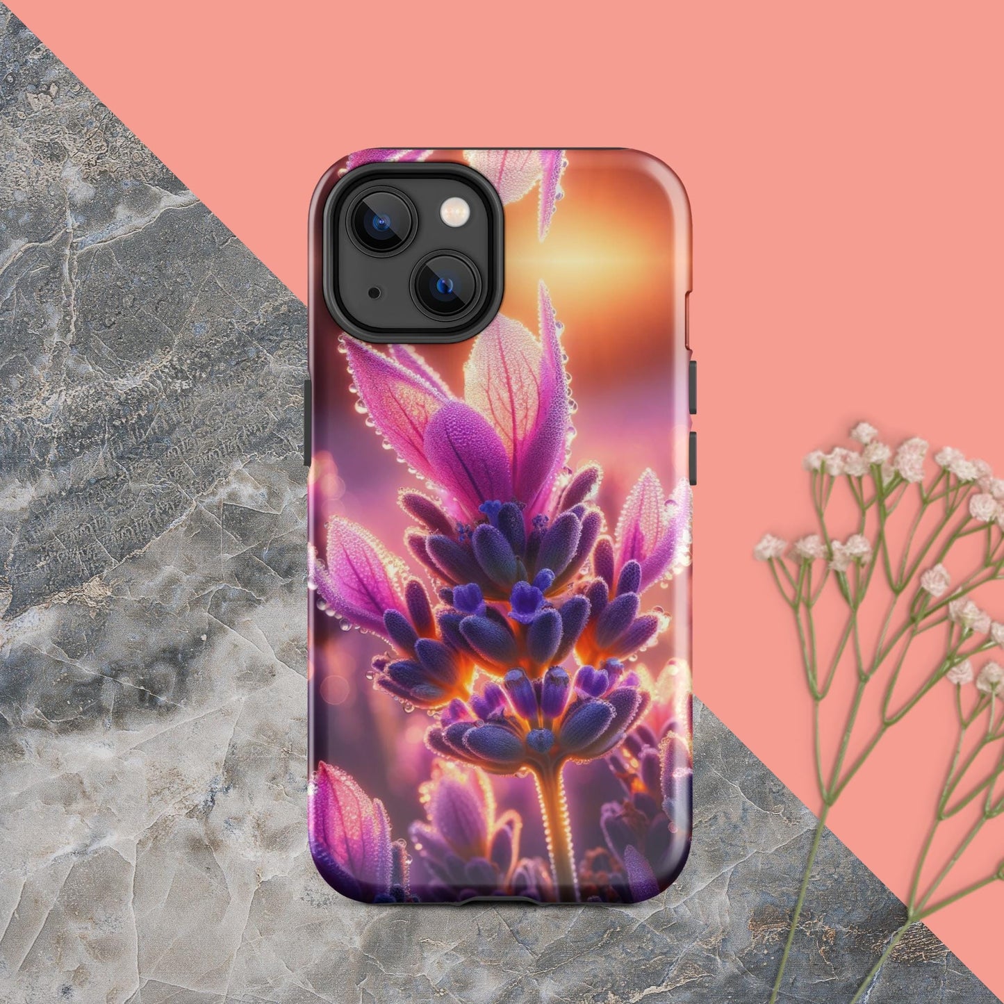 The Hologram Hook Up Glossy / iPhone 14 Sunrise Lavender Tough Case for iPhone®