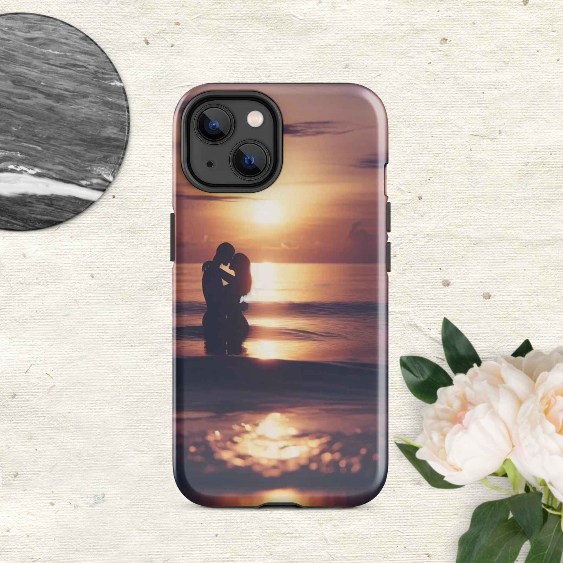 The Hologram Hook Up Glossy / iPhone 14 Sunset Love Tough Case for iPhone®