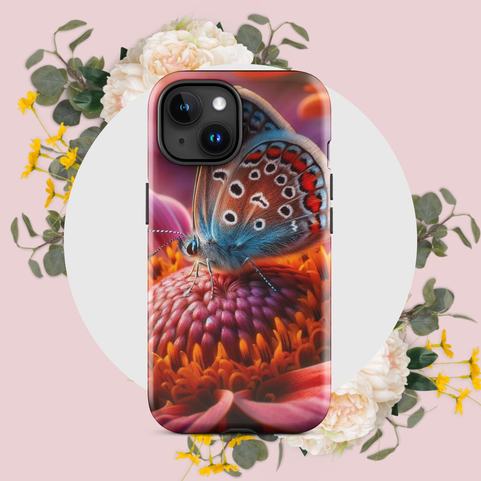 The Hologram Hook Up Glossy / iPhone 15 Butterfly Abode Tough Case for iPhone®