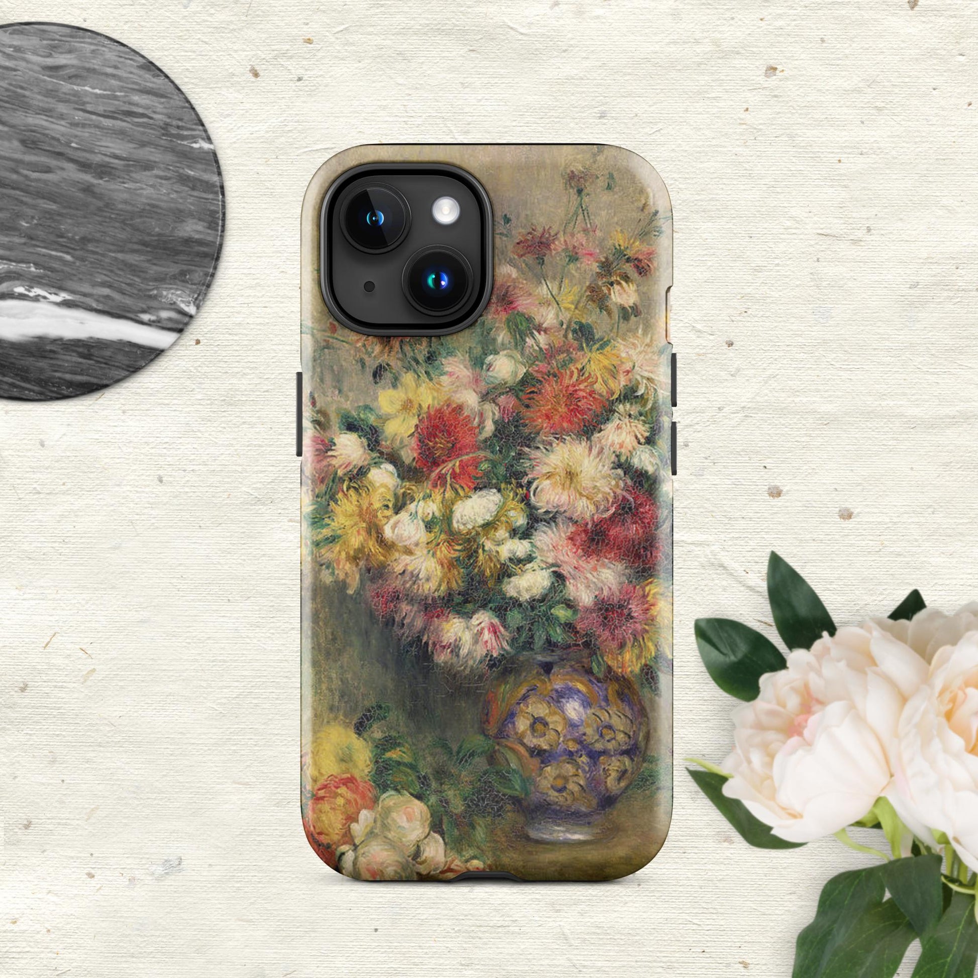 The Hologram Hook Up Glossy / iPhone 15 Dahlias Renoir Tough Case for iPhone®