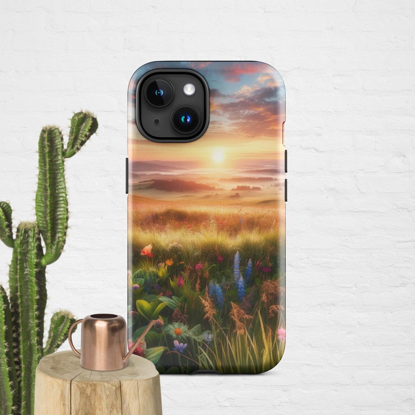 The Hologram Hook Up Glossy / iPhone 15 Dewy Horizons Tough Case for iPhone®