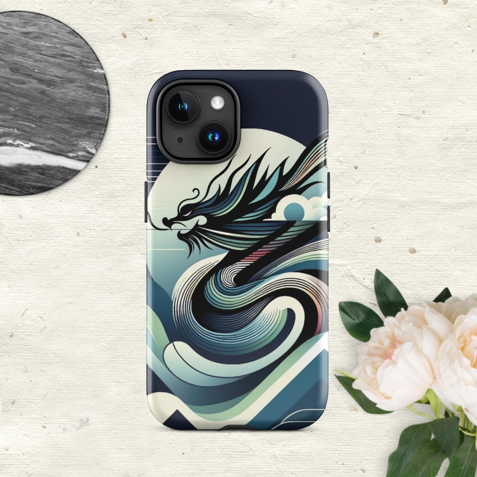 The Hologram Hook Up Glossy / iPhone 15 Dragon Icon Tough Case for iPhone®