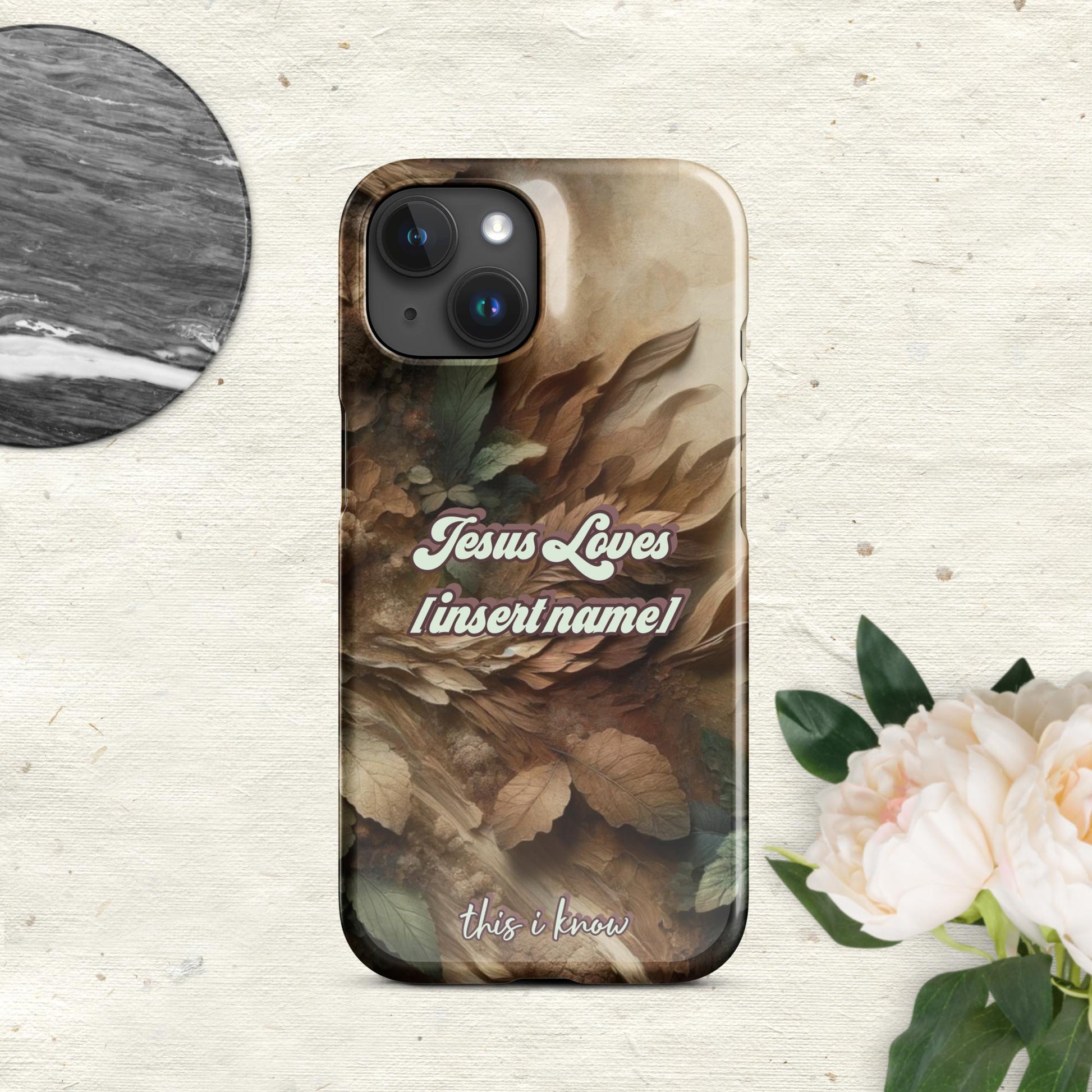 Trendyguard Glossy / iPhone 15 Jesus Loves [insertname] This I Know | Custom Snap case for iPhone®