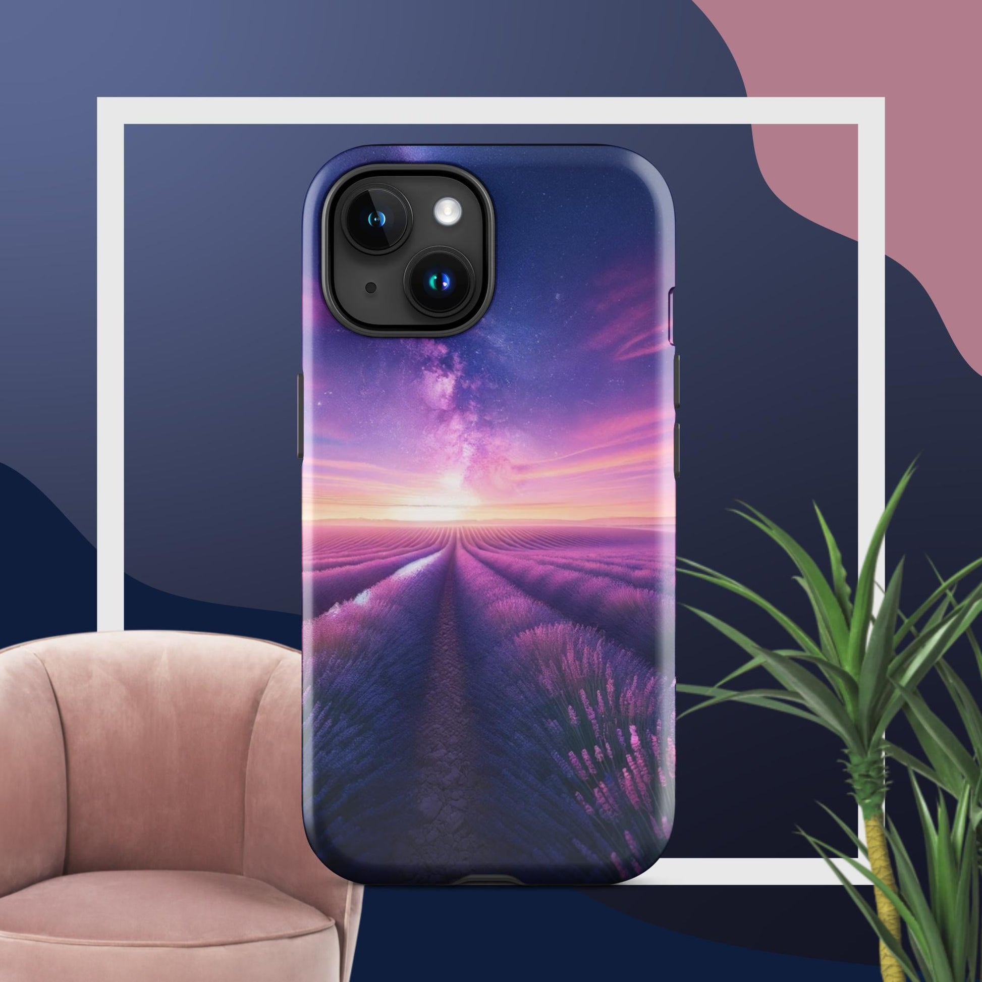 The Hologram Hook Up Glossy / iPhone 15 Lavender Fields Forever Tough Case for iPhone®
