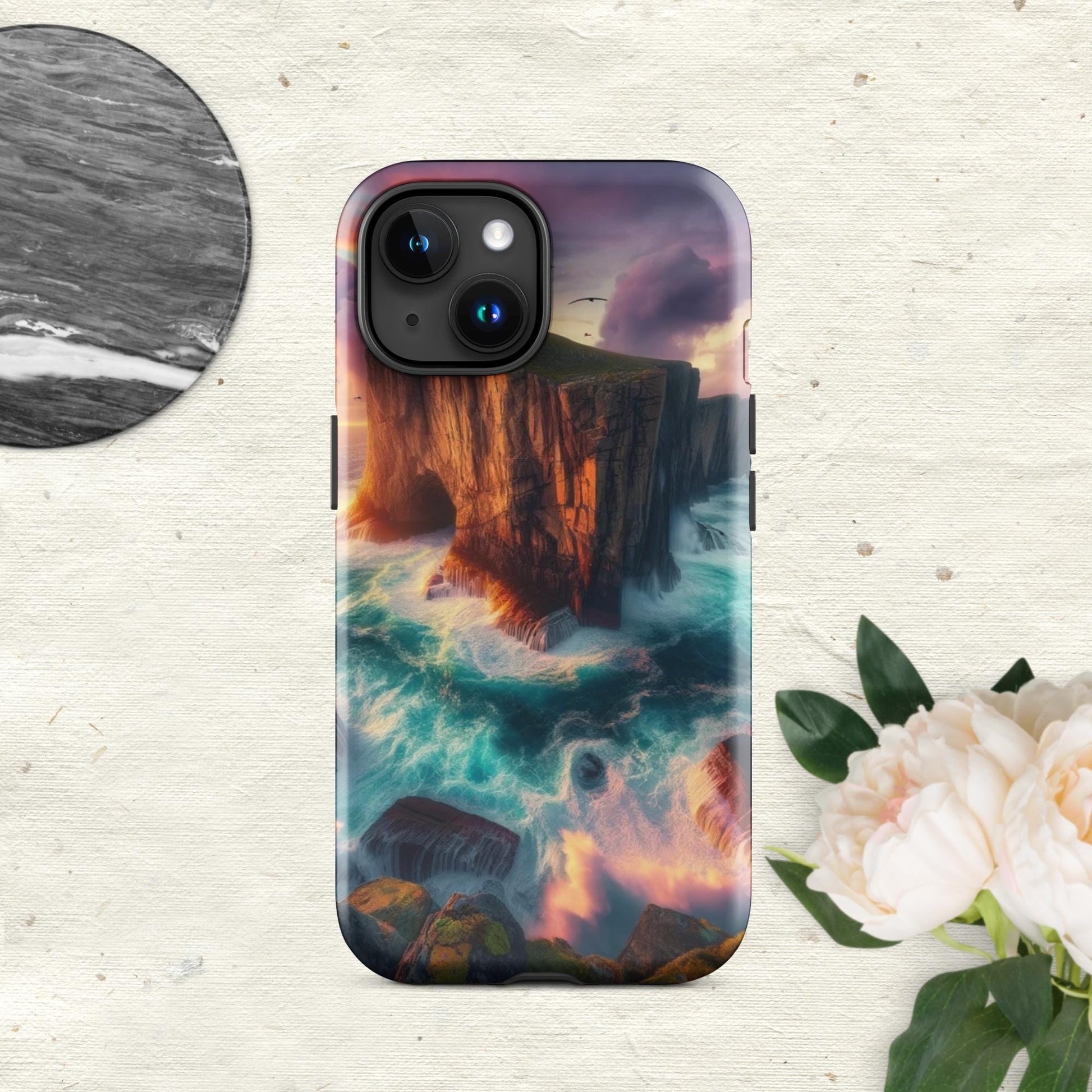 The Hologram Hook Up Glossy / iPhone 15 Ocean Cliff Tough Case for iPhone®