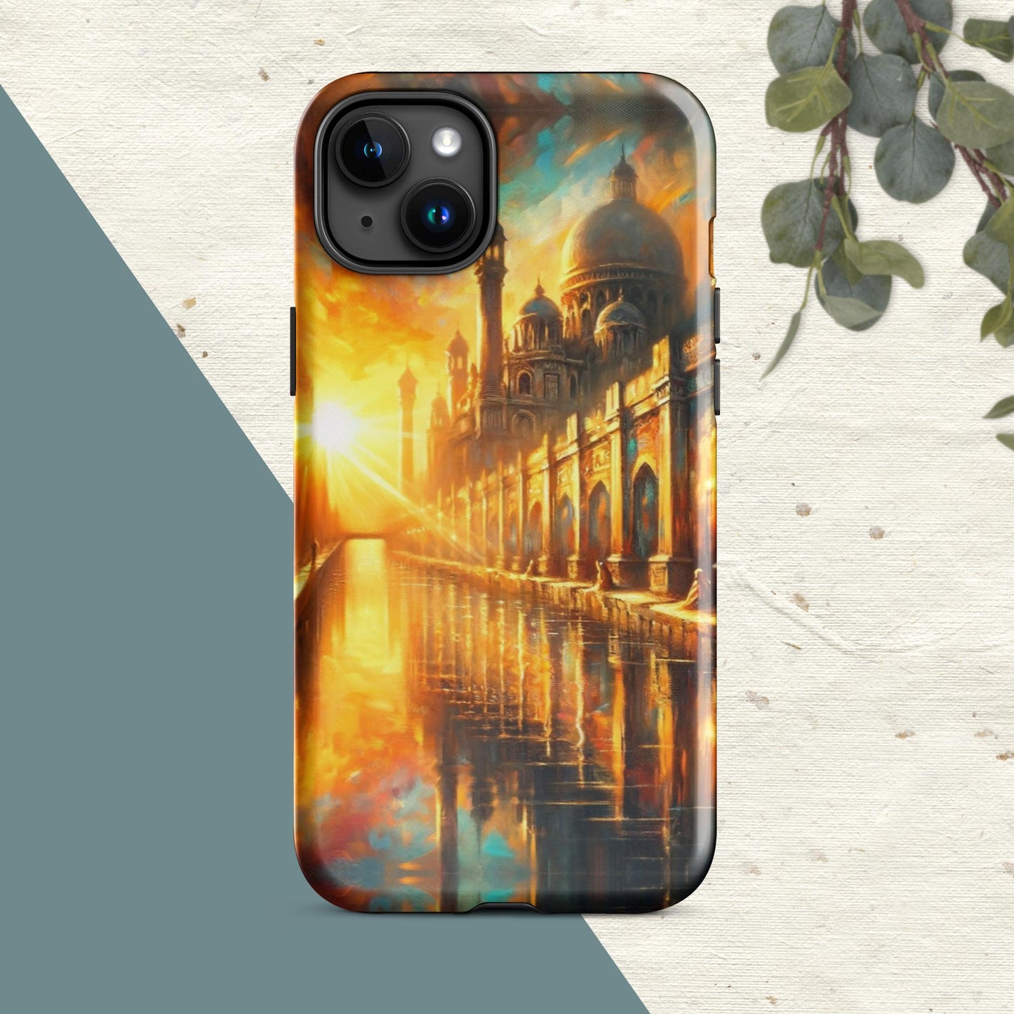 The Hologram Hook Up Glossy / iPhone 15 Plus Ancient Trade Tough Case for iPhone®