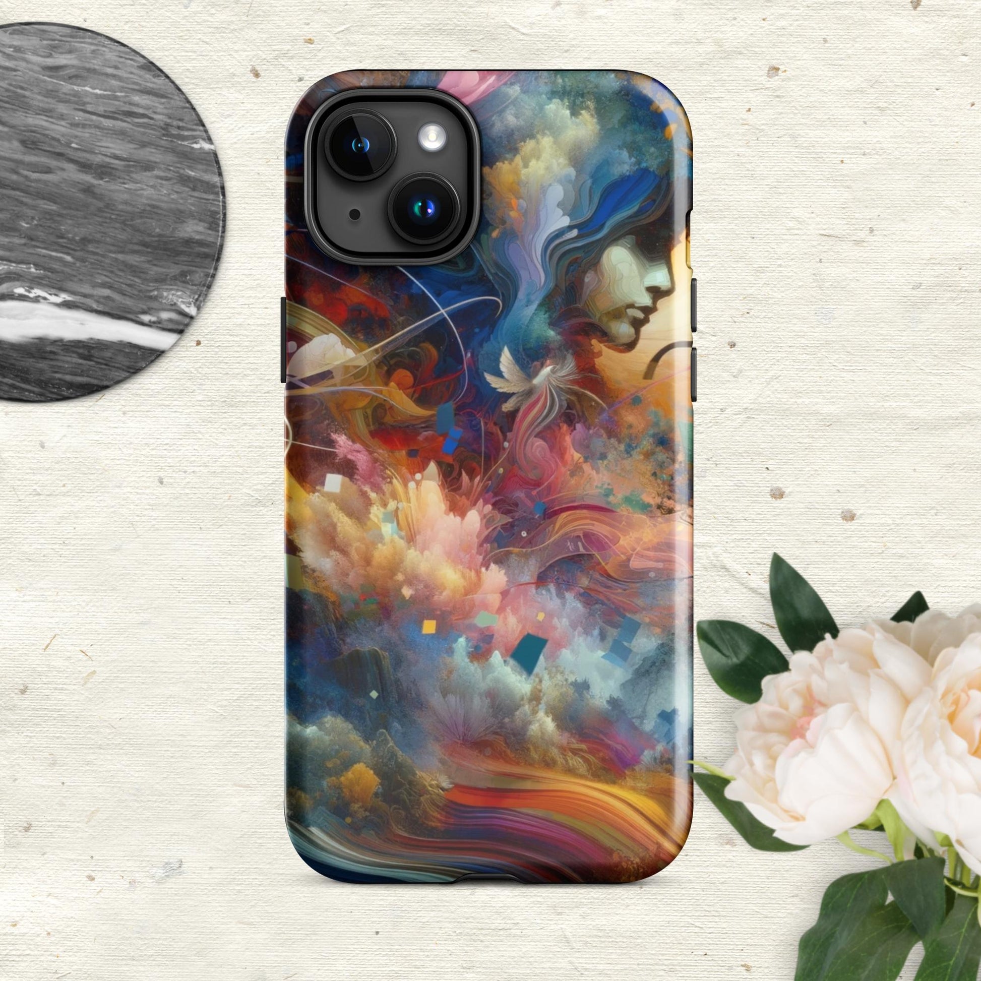 The Hologram Hook Up Glossy / iPhone 15 Plus Blossoming Mind Tough Case for iPhone®