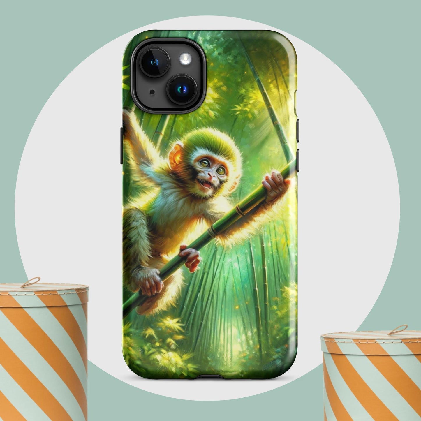 The Hologram Hook Up Glossy / iPhone 15 Plus Monkey Tough Case for iPhone®