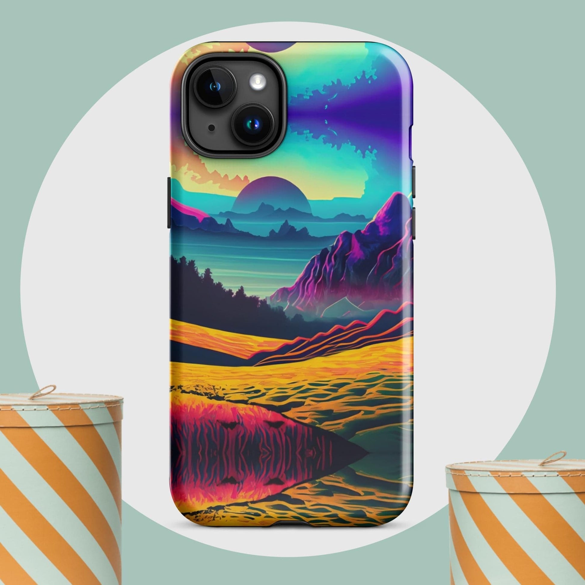 The Hologram Hook Up Glossy / iPhone 15 Plus New Horizons Tough Case for iPhone®