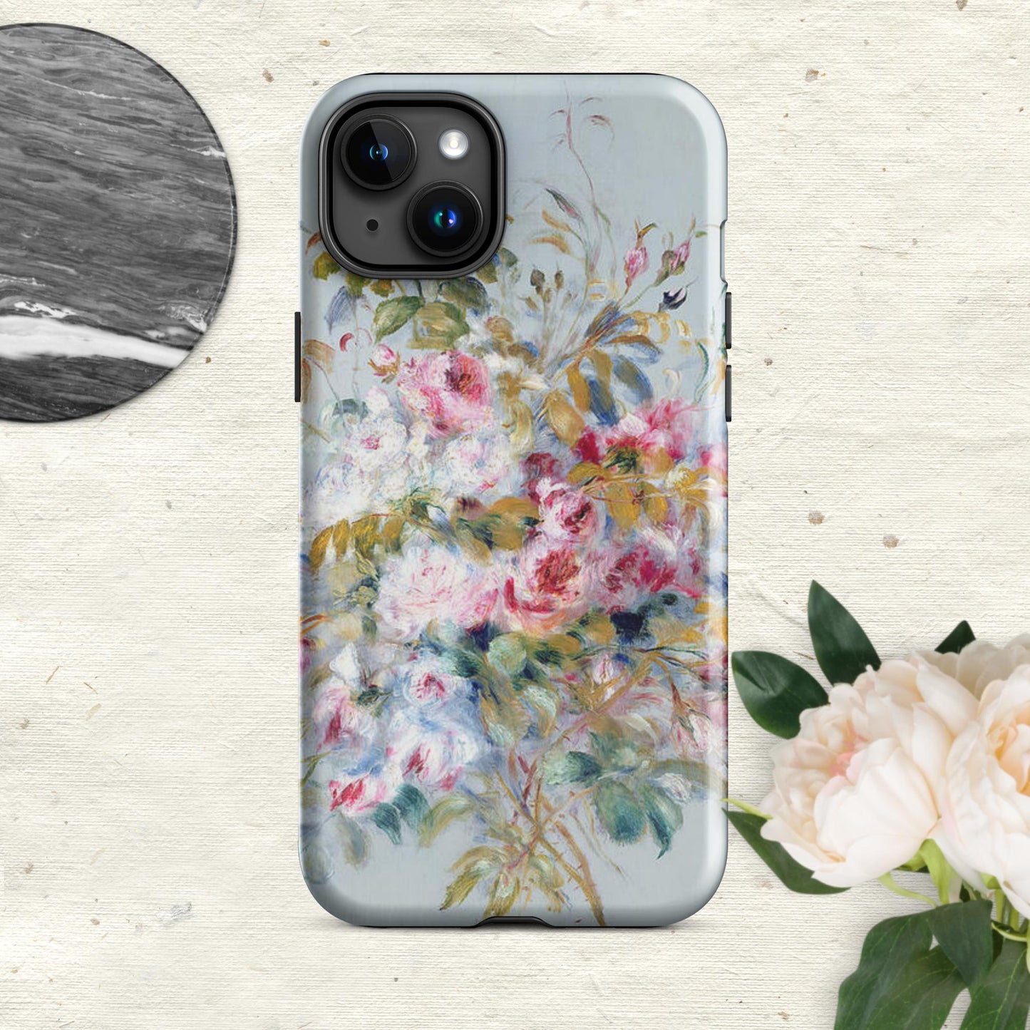 The Hologram Hook Up Glossy / iPhone 15 Plus Pierre's Roses Tough Case for iPhone®