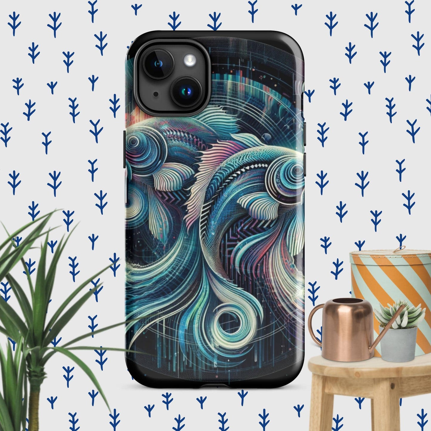 The Hologram Hook Up Glossy / iPhone 15 Plus Pisces Tough Case for iPhone®