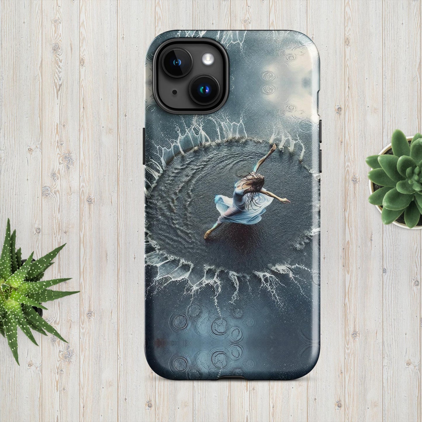 The Hologram Hook Up Glossy / iPhone 15 Plus Puddle Dance Tough Case for iPhone®