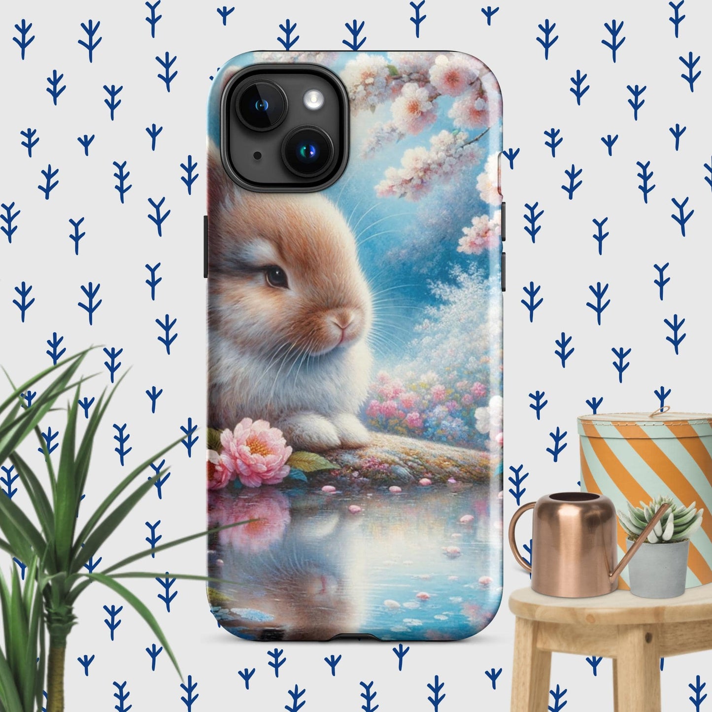 The Hologram Hook Up Glossy / iPhone 15 Plus Rabbit Tough Case for iPhone®